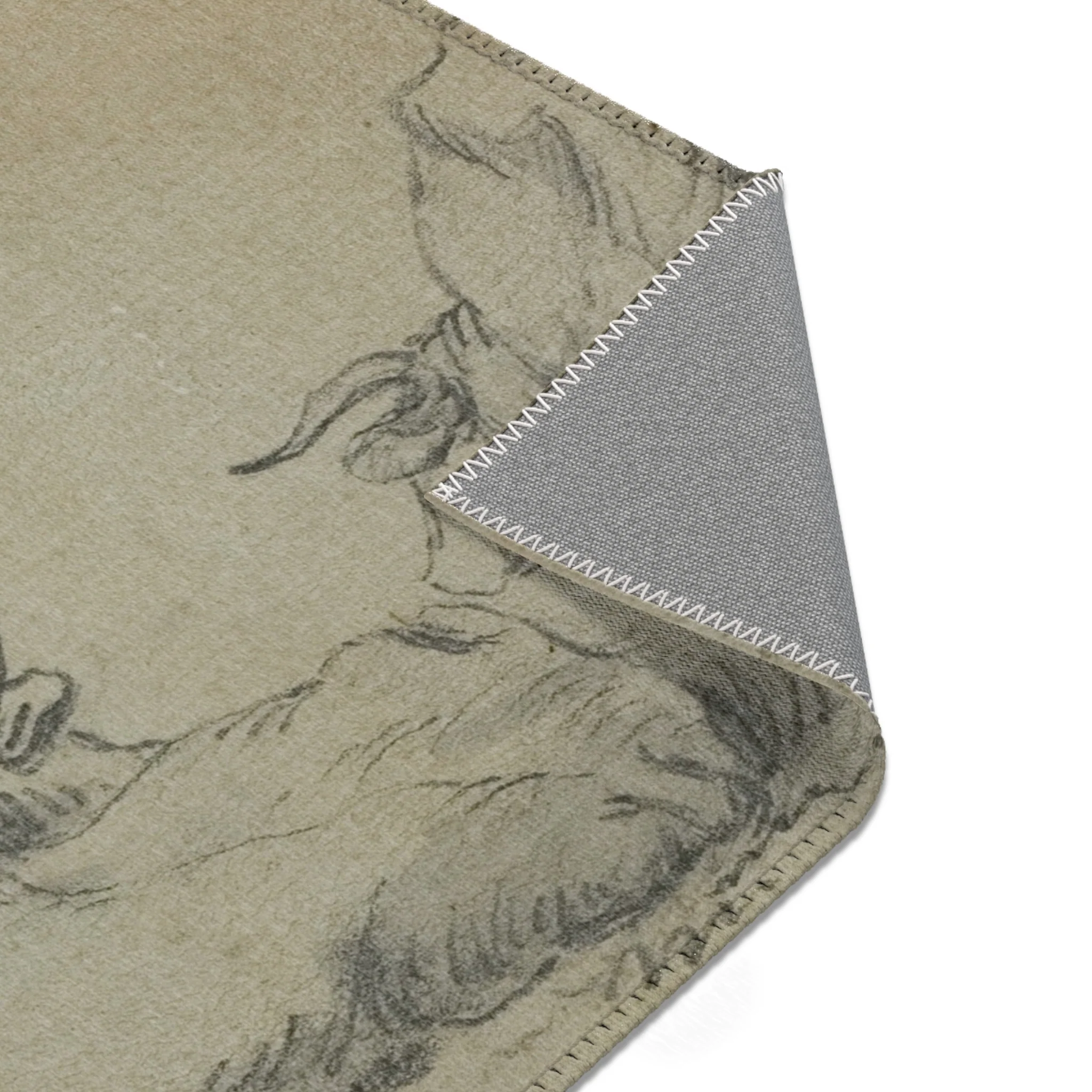 Aelbert Cuyp - Three Sketches of Cows | Area Rug - Image 13
