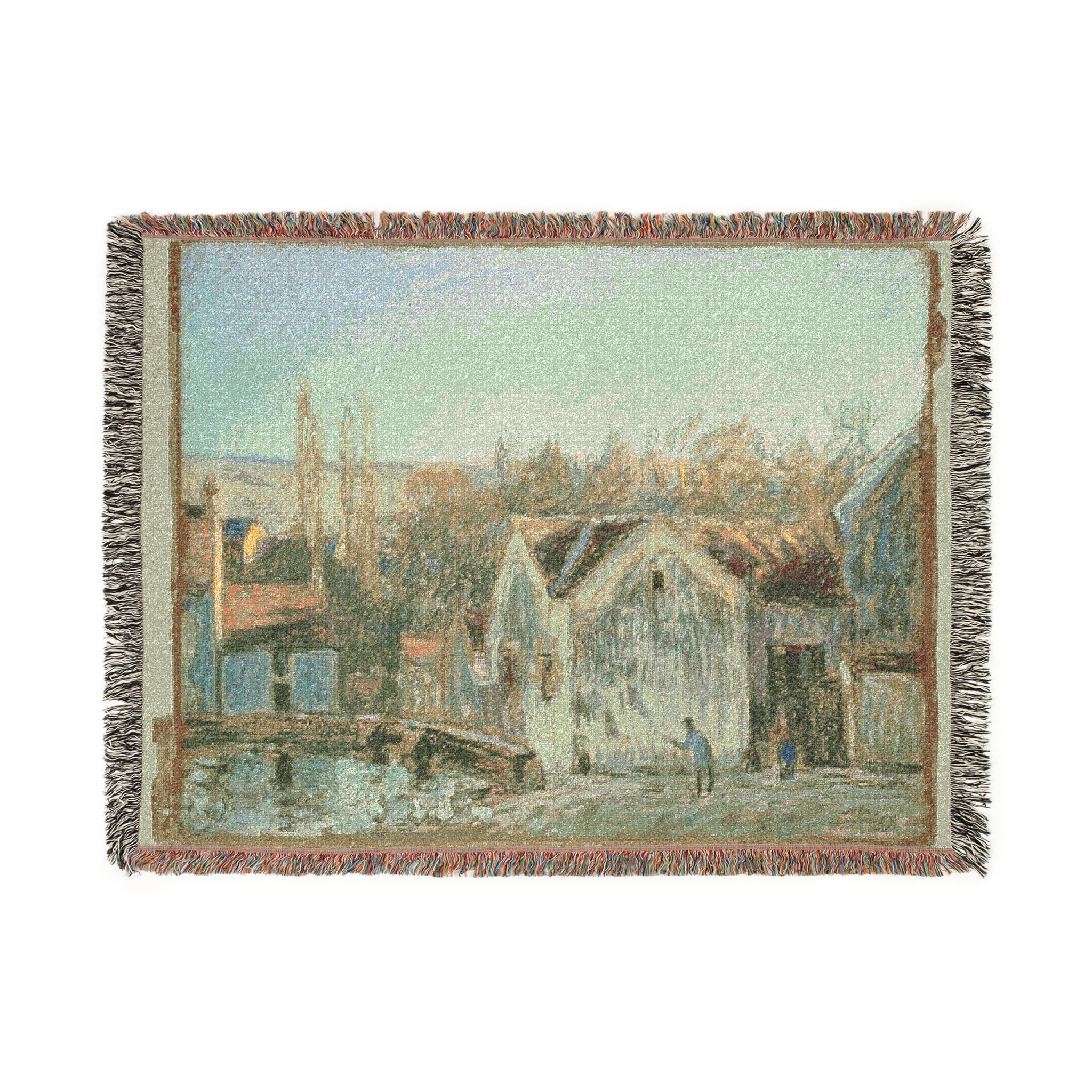 Alfred Sisley - A Corner of Moret-sur-Loing | Woven Tapestry Blanket - Image 10