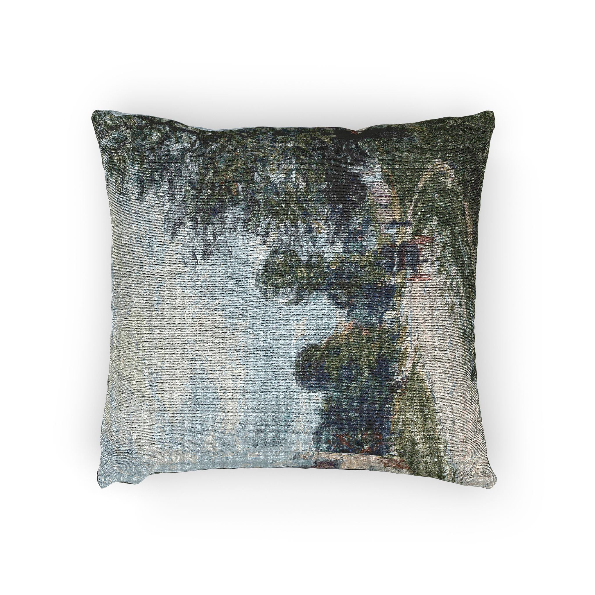 Alfred Sisley - A Turn in the Road | Woven Pillow - Image 2