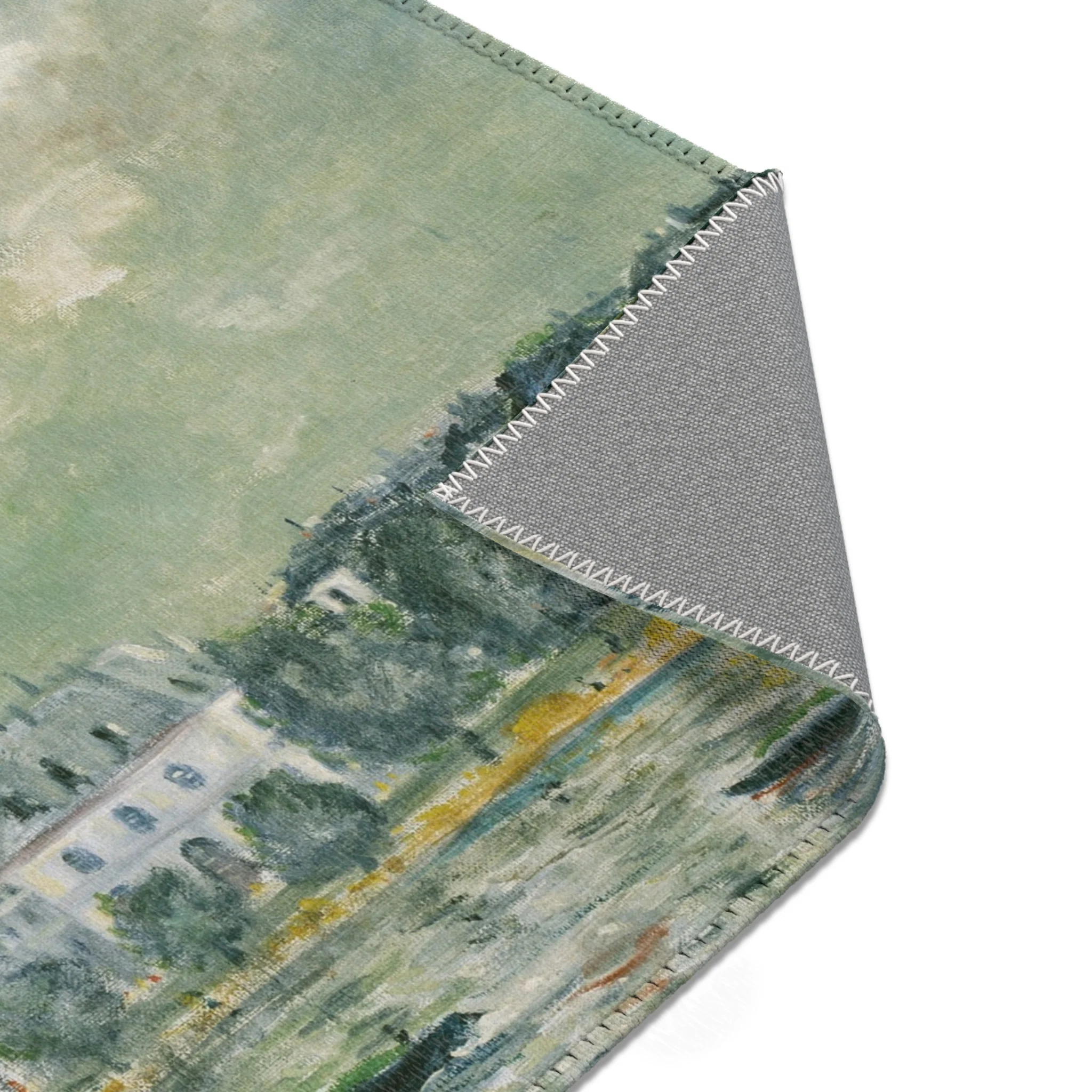 Alfred Sisley - Landscape along the Seine with the Institut de France and the Pont des Arts | Area Rug - Image 13