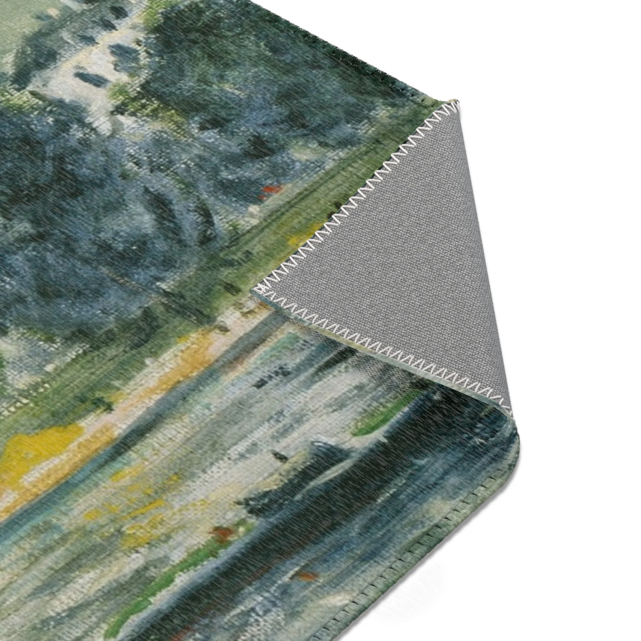 Alfred Sisley - Landscape along the Seine with the Institut de France and the Pont des Arts | Area Rug - Image 17