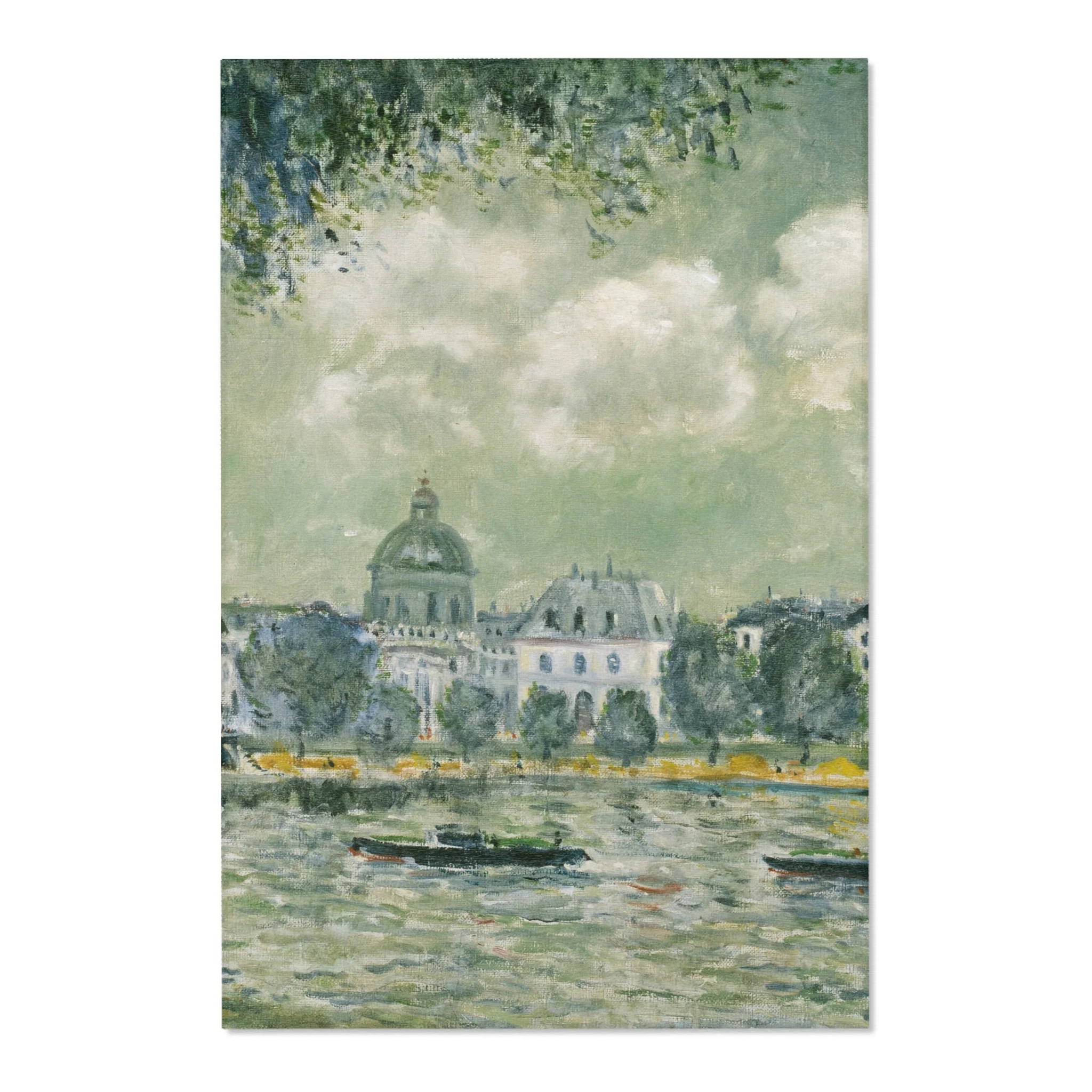 Alfred Sisley - Landscape along the Seine with the Institut de France and the Pont des Arts | Area Rug - Image 3