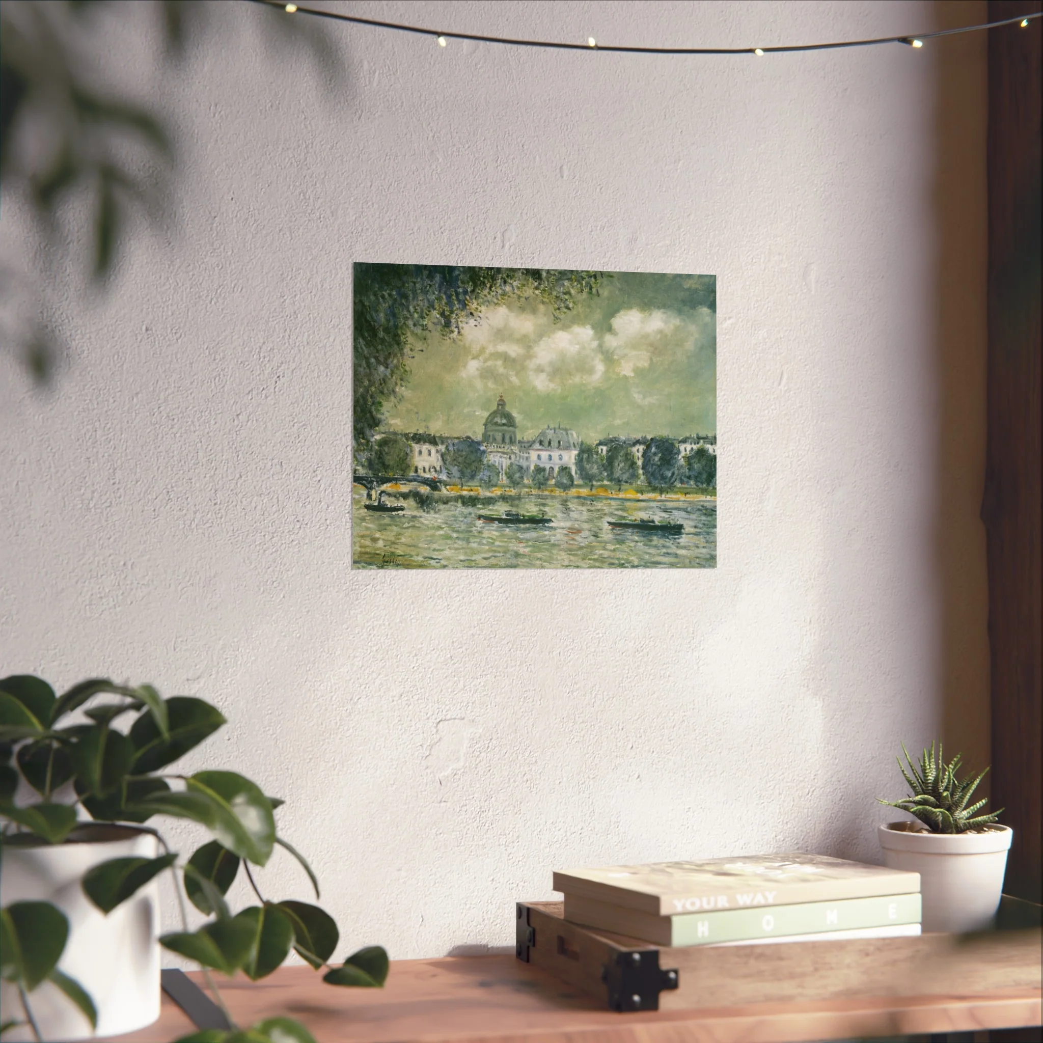 Alfred Sisley - Landscape along the Seine with the Institut de France and the Pont des Arts | Fine Art Poster - Image 5