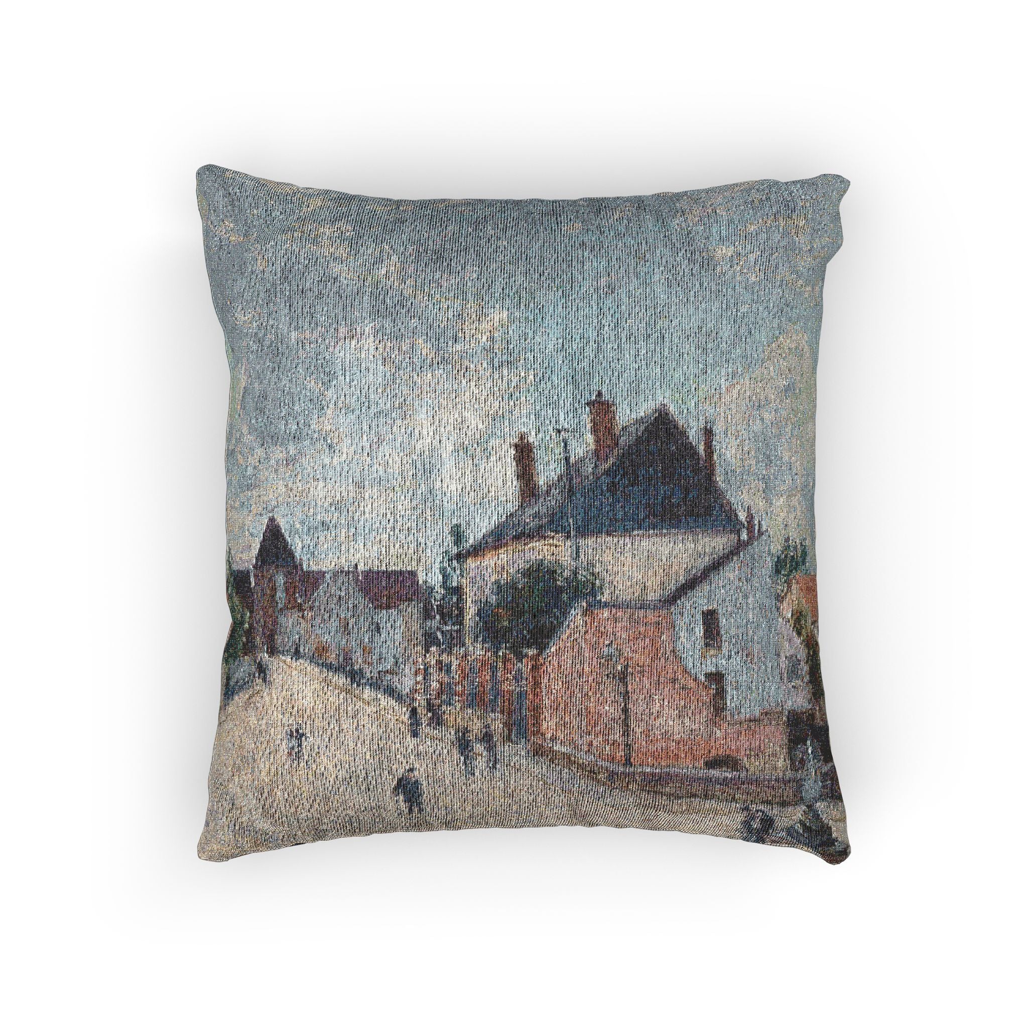 Alfred Sisley - Street in Moret | Woven Pillow - Image 3