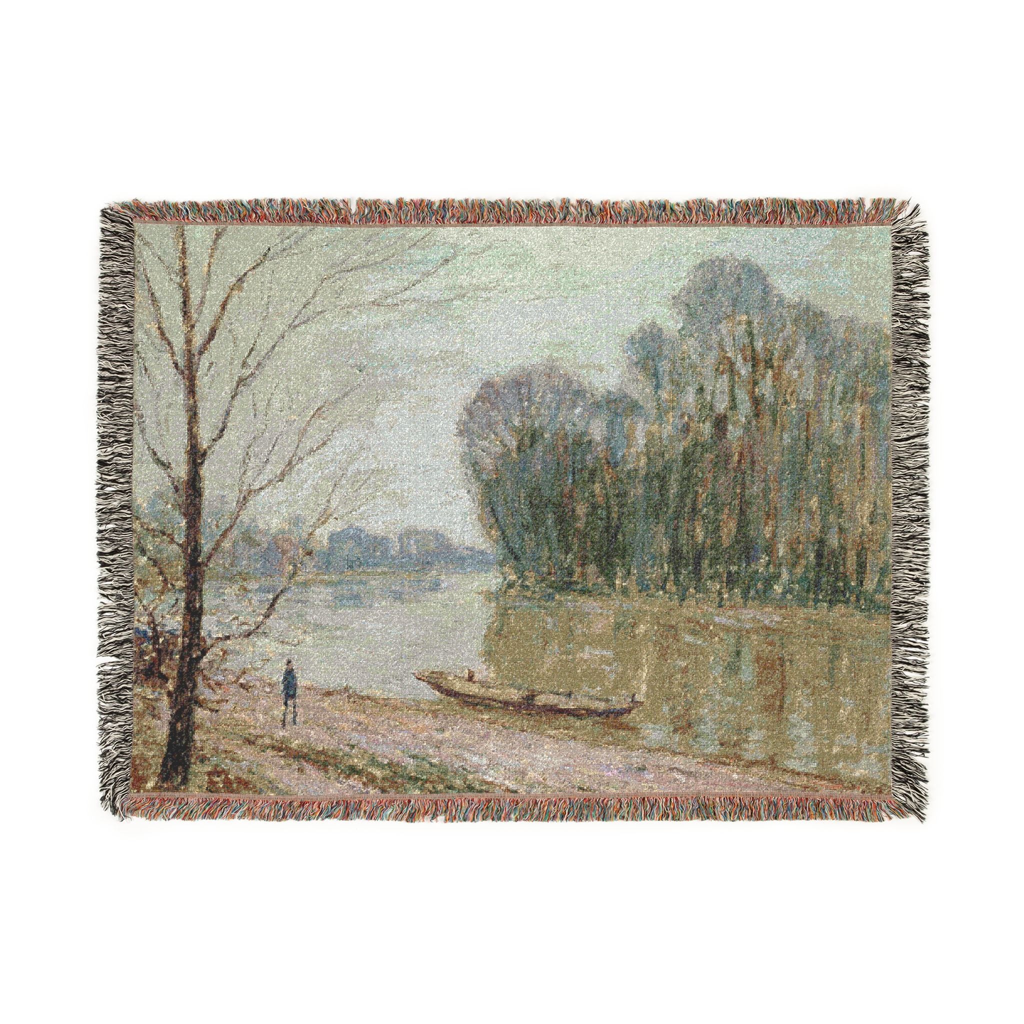 Alfred Sisley - The Loire | Woven Tapestry Blanket - Image 10