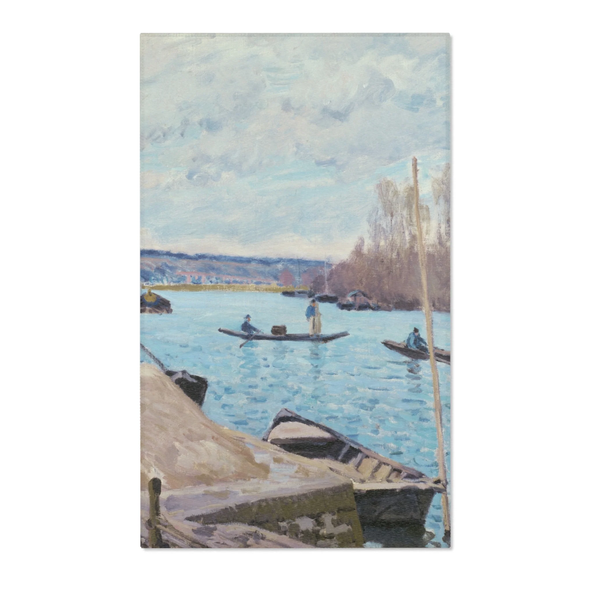 Alfred Sisley - The Seine at Port-Marly, Piles of Sand | Area Rug - Image 2