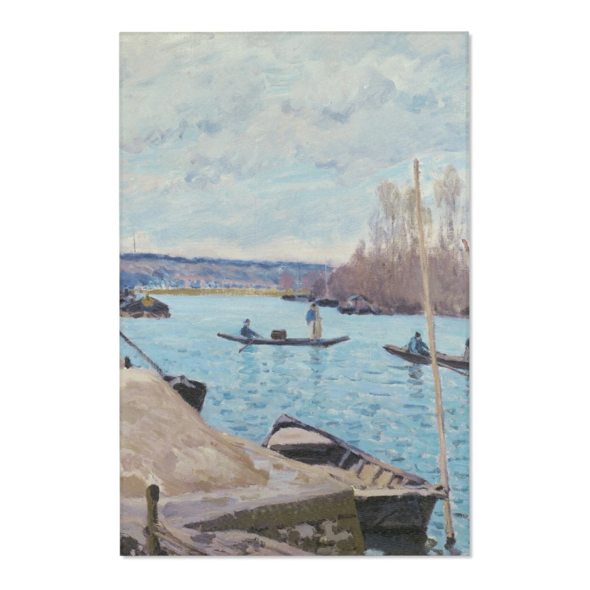 Alfred Sisley - The Seine at Port-Marly, Piles of Sand | Area Rug - Image 3