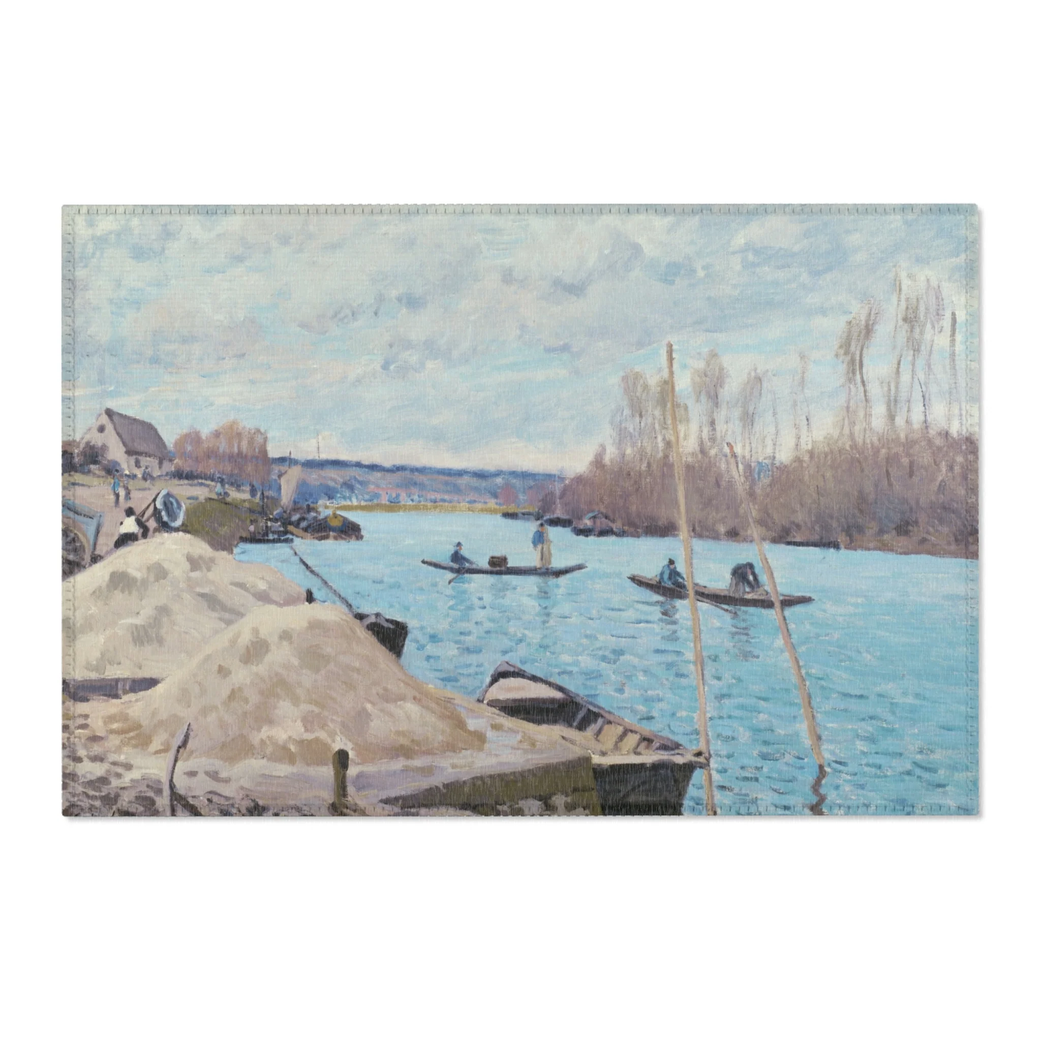 Alfred Sisley - The Seine at Port-Marly, Piles of Sand | Area Rug - Image 4