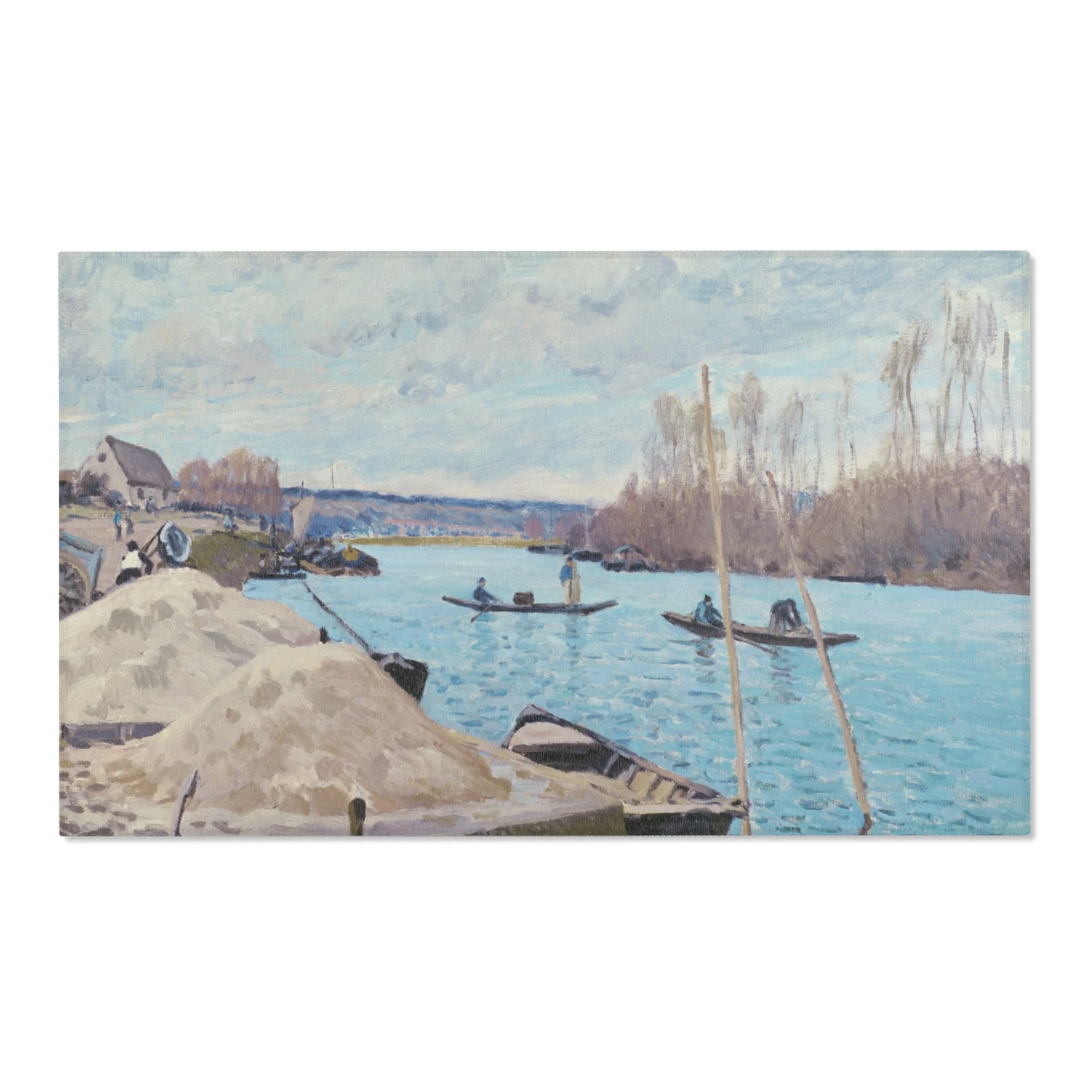 Alfred Sisley - The Seine at Port-Marly, Piles of Sand | Area Rug - Image 5