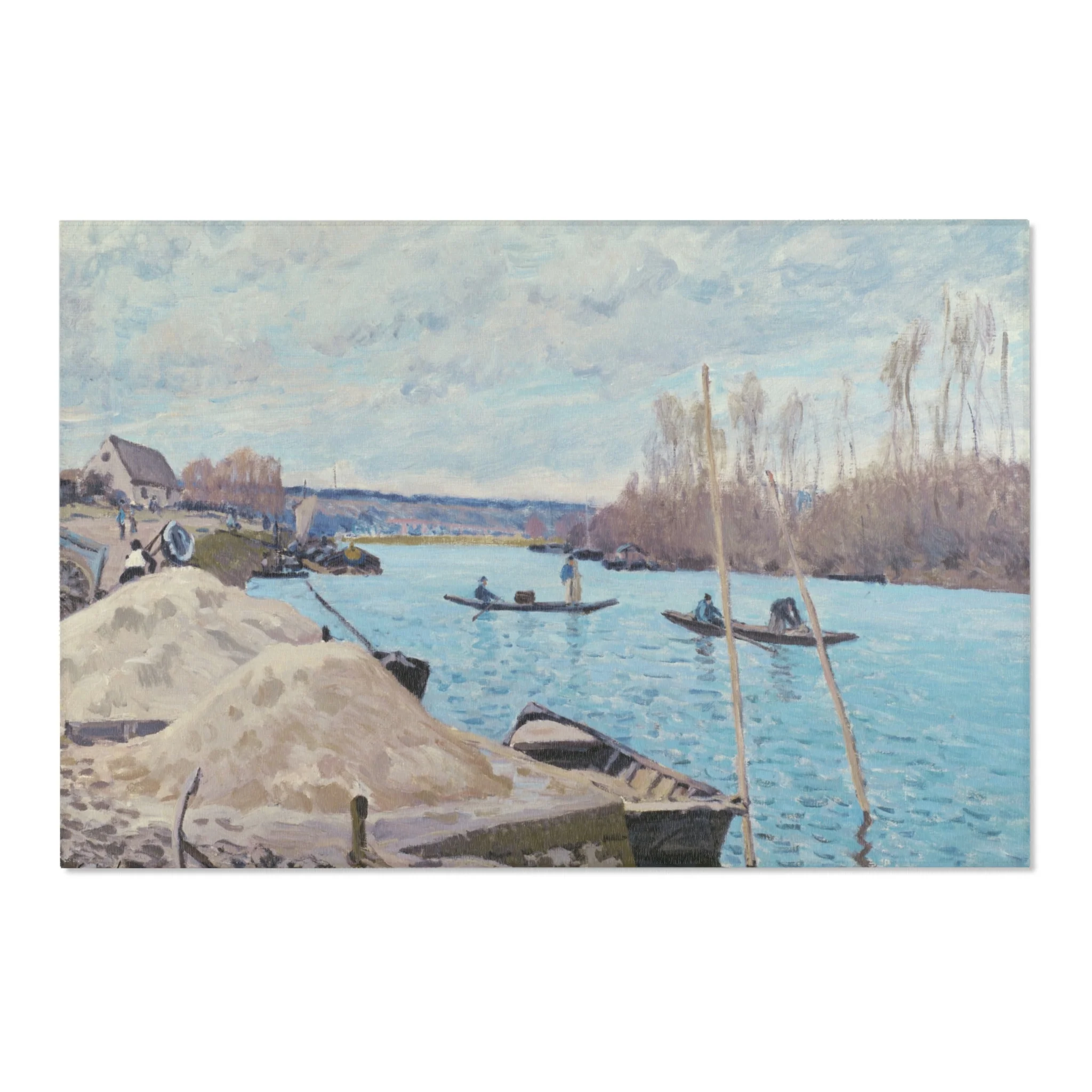 Alfred Sisley - The Seine at Port-Marly, Piles of Sand | Area Rug - Image 6