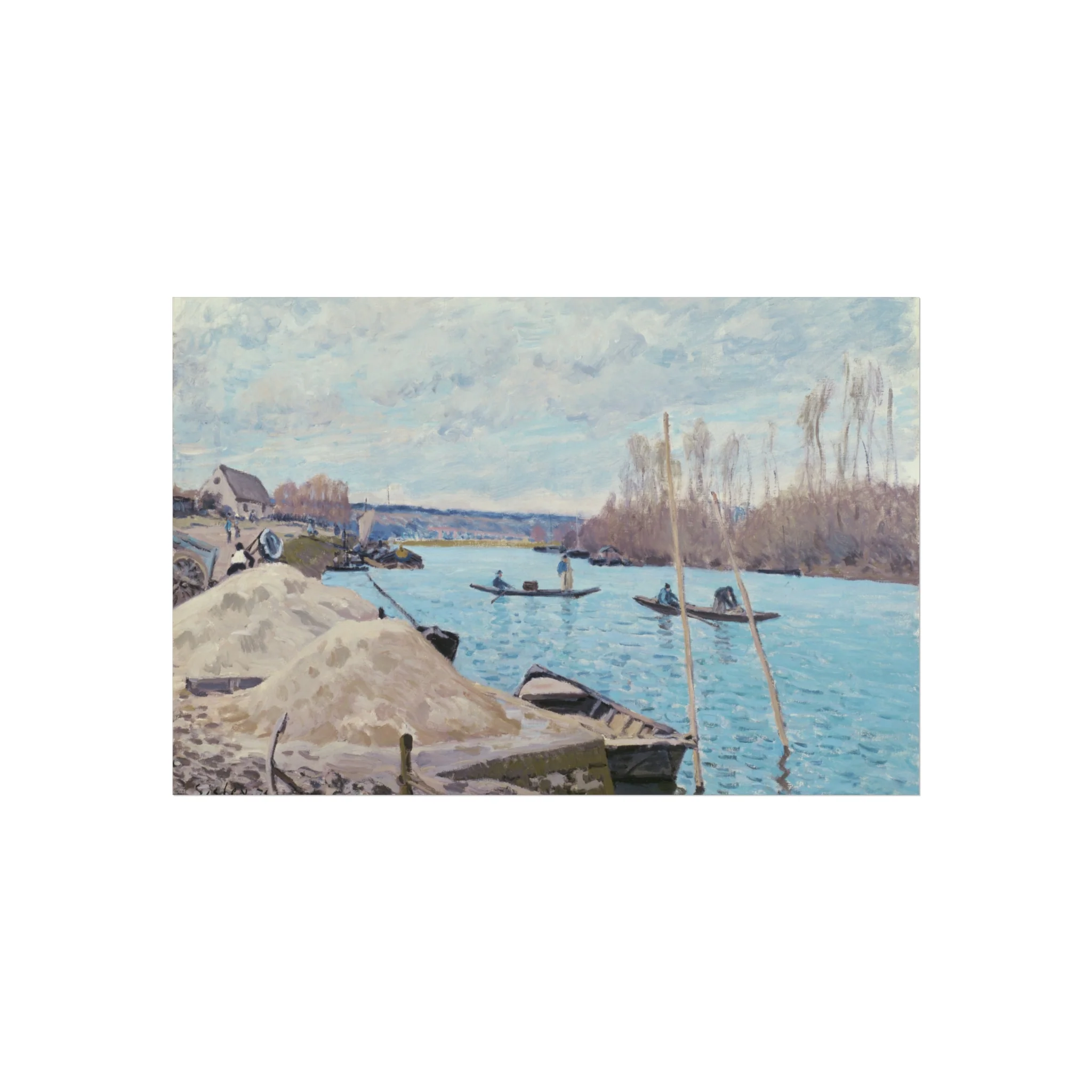 Alfred Sisley - The Seine at Port-Marly, Piles of Sand | Fine Art Poster - Image 4