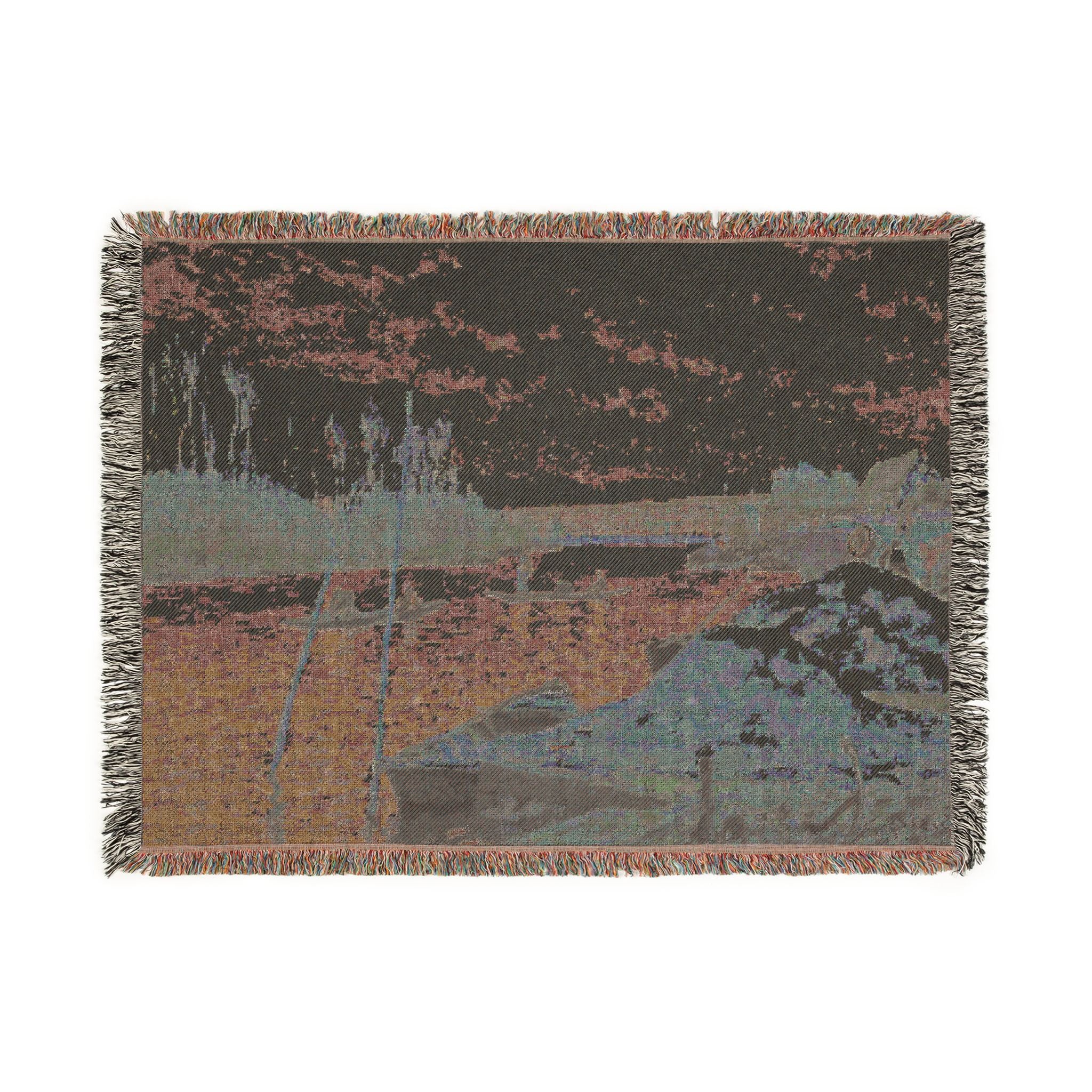 Alfred Sisley - The Seine at Port-Marly, Piles of Sand | Woven Tapestry Blanket - Image 12
