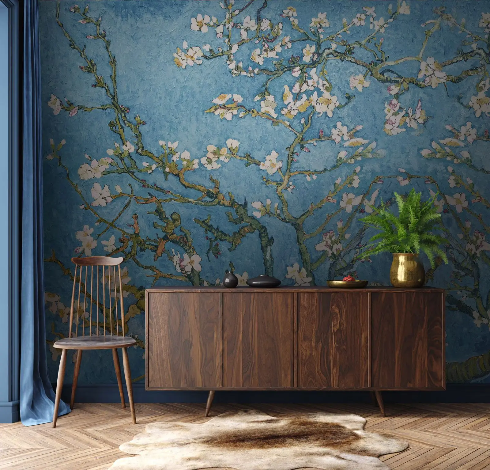 Almond Blossom Branches Mural - Image 2