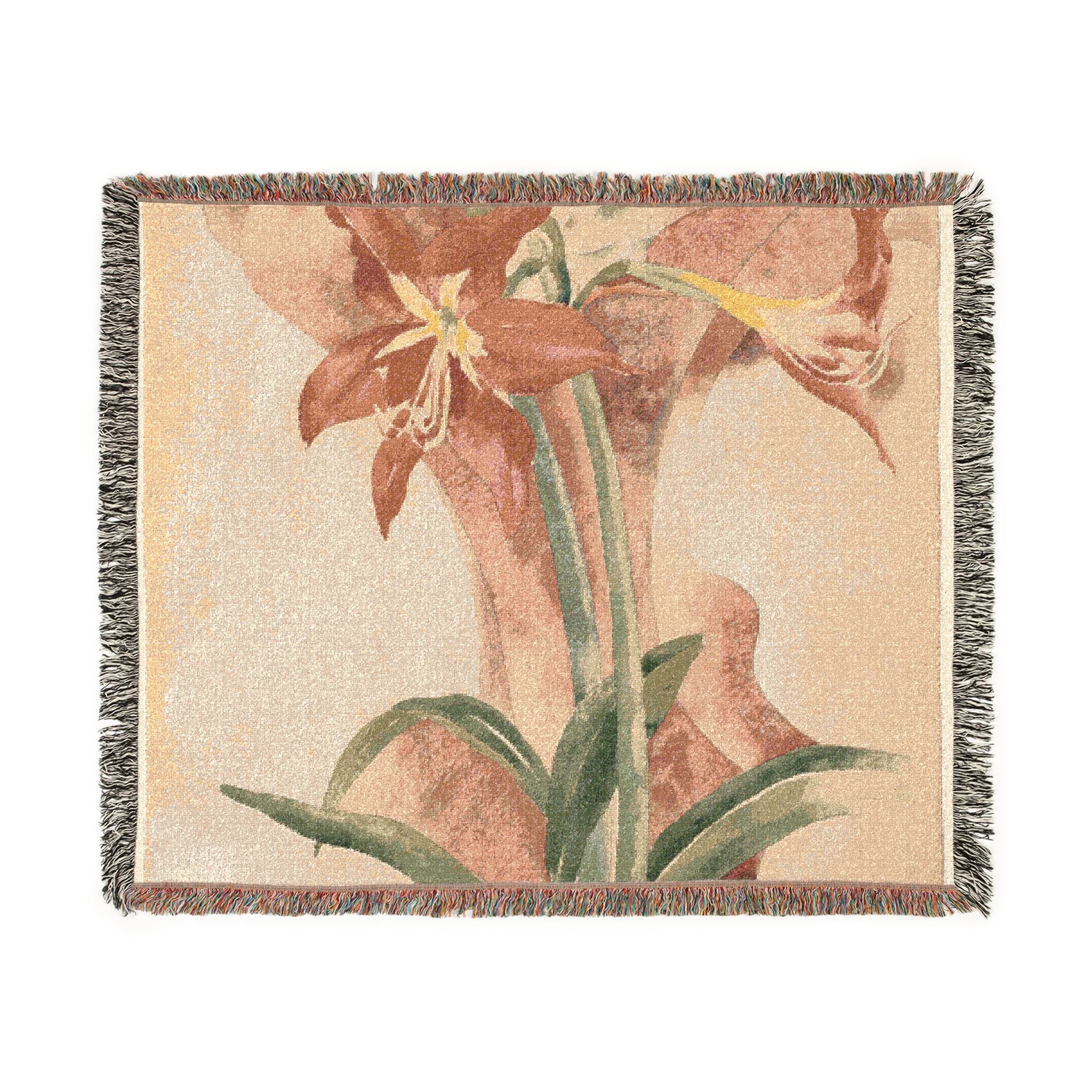 amaryllis-piet-mondrian | Woven Tapestry Blanket - Image 2