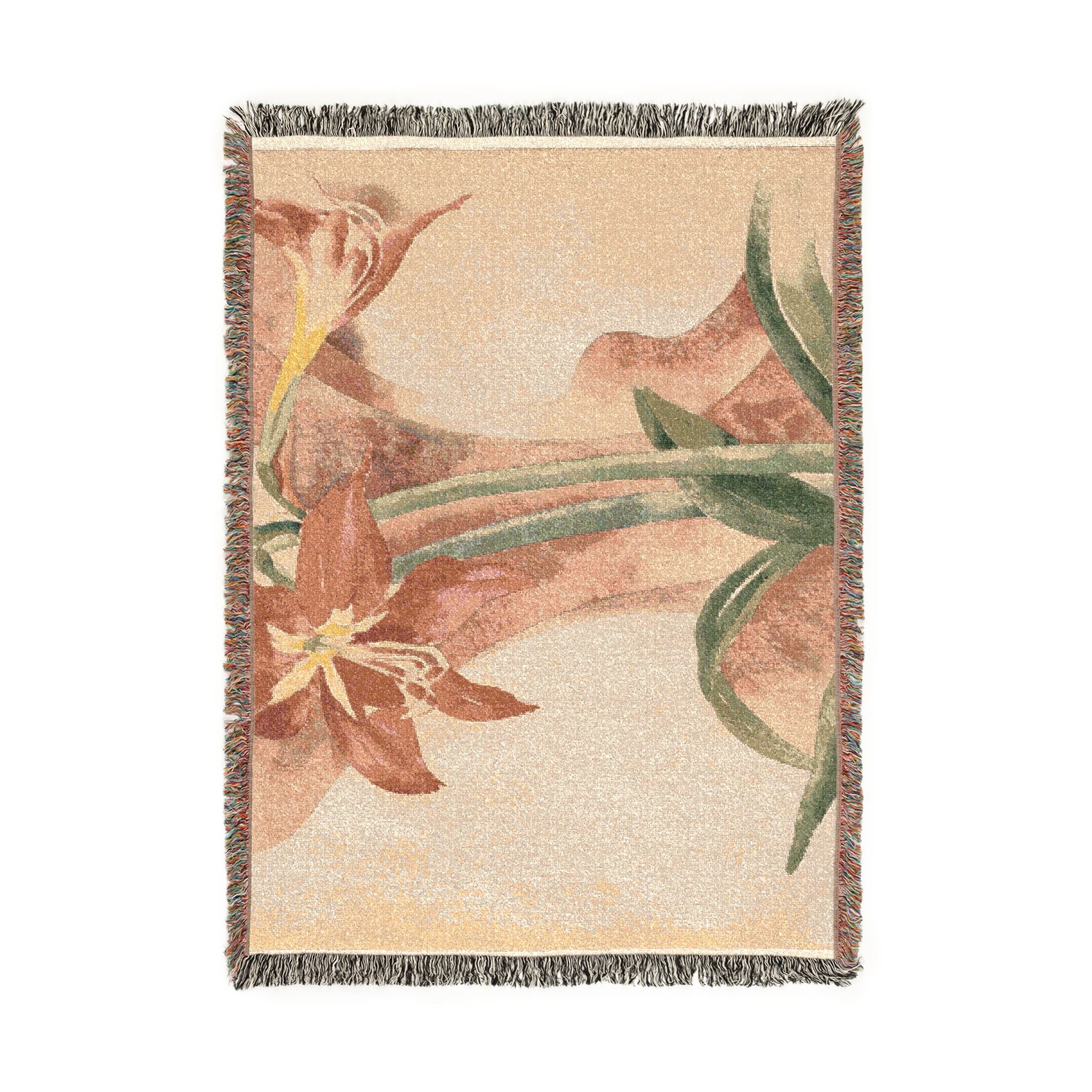 amaryllis-piet-mondrian | Woven Tapestry Blanket - Image 6