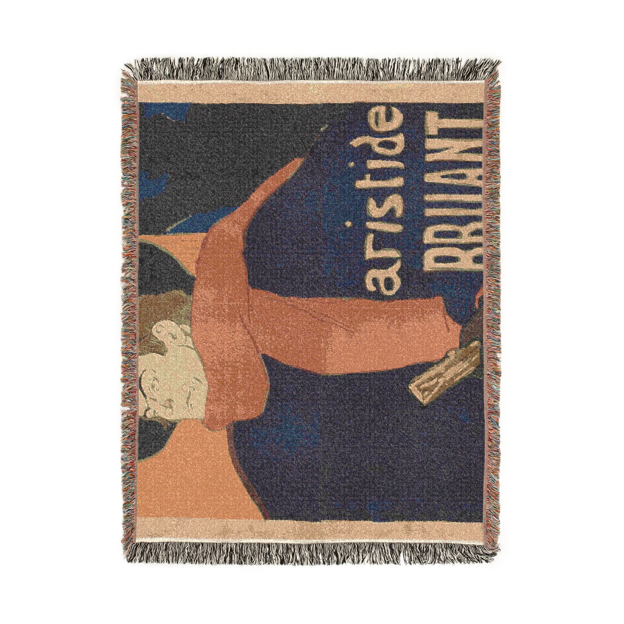 ambassadeurs-aristide-bruant-toulouse-lautrec | Woven Tapestry Blanket - Image 11