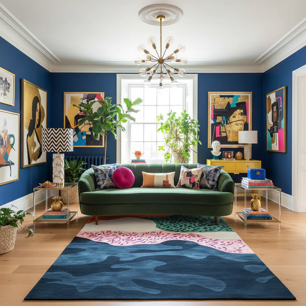 Amber Vortex Haven Hand Tufted Wool Rug - Image 2