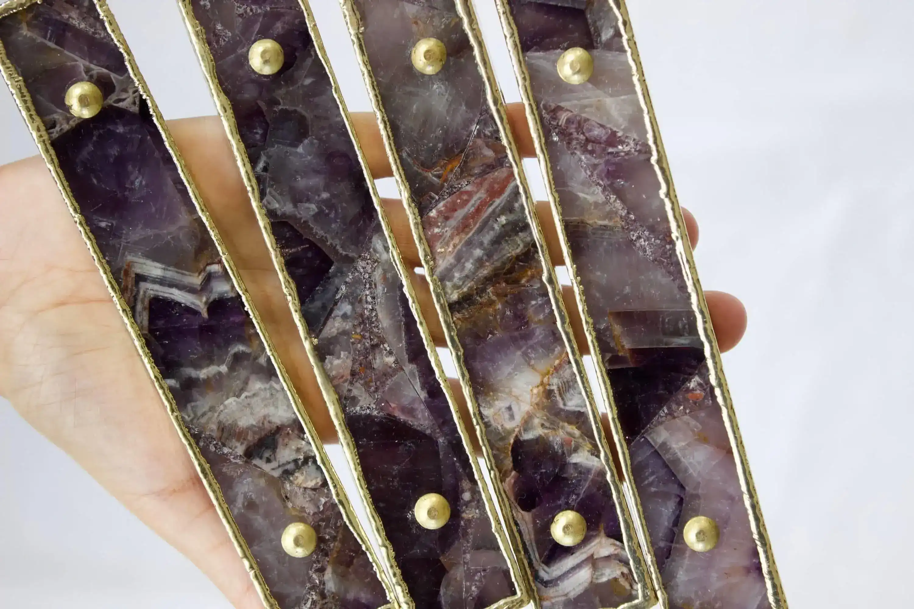 Amethyst Agate Cabinet Door Pull Handle - Set of 4 - Image 6
