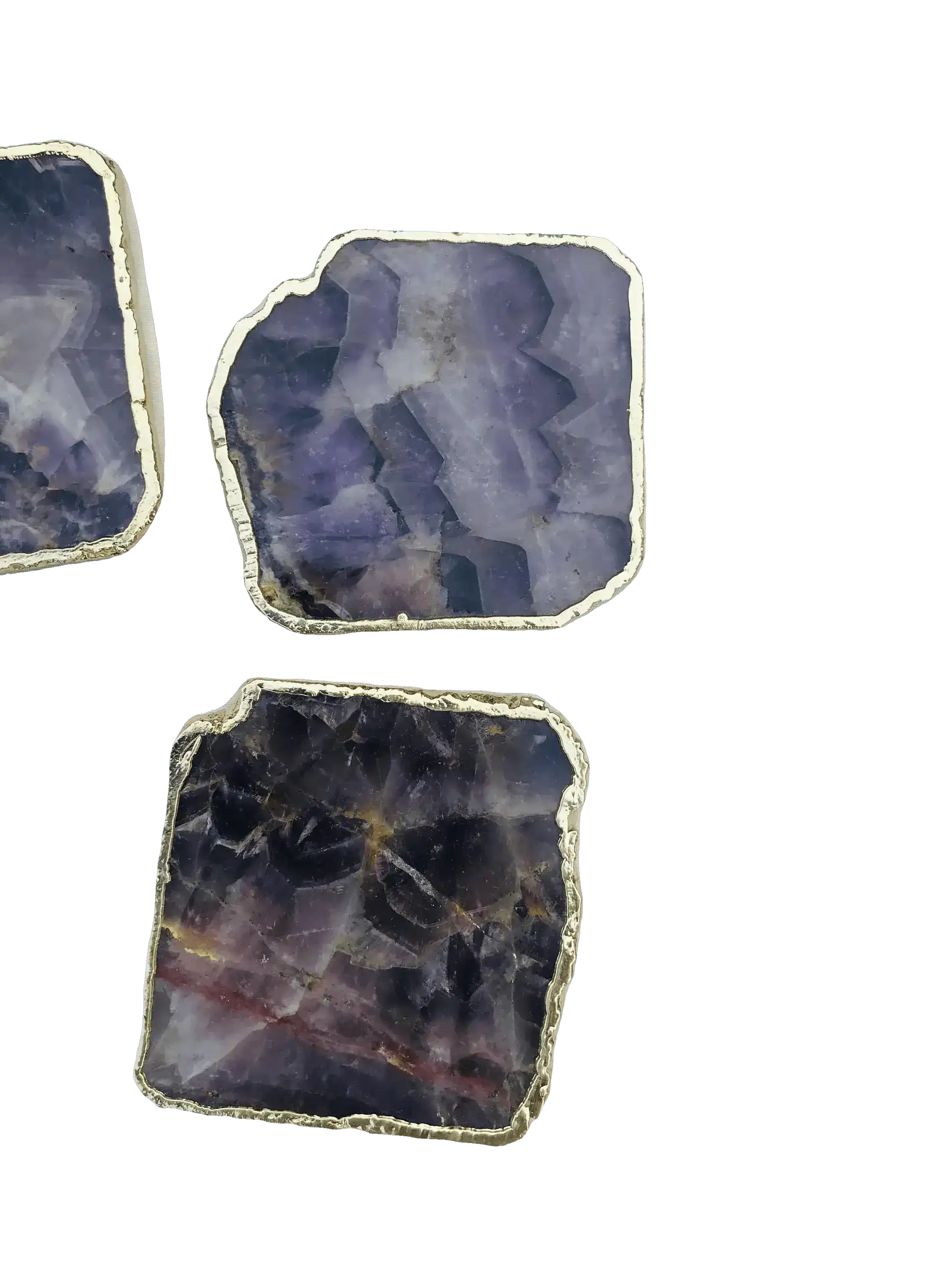 Amethyst Stone Coasters - Set of 4 - Image 5