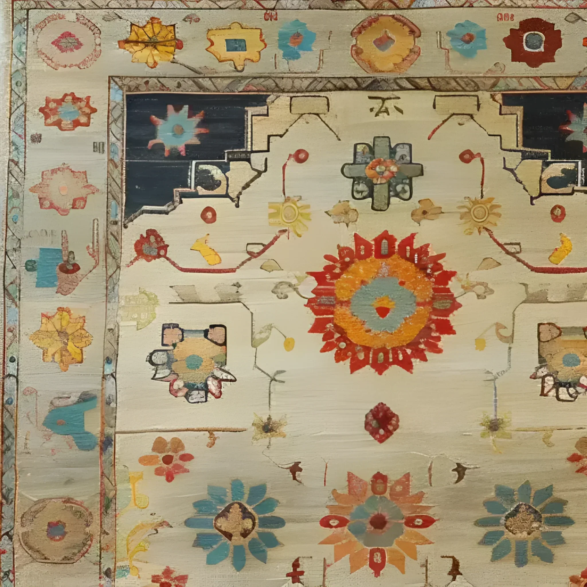 Ancient Artifact Hand Knotted Area Rug - Image 5