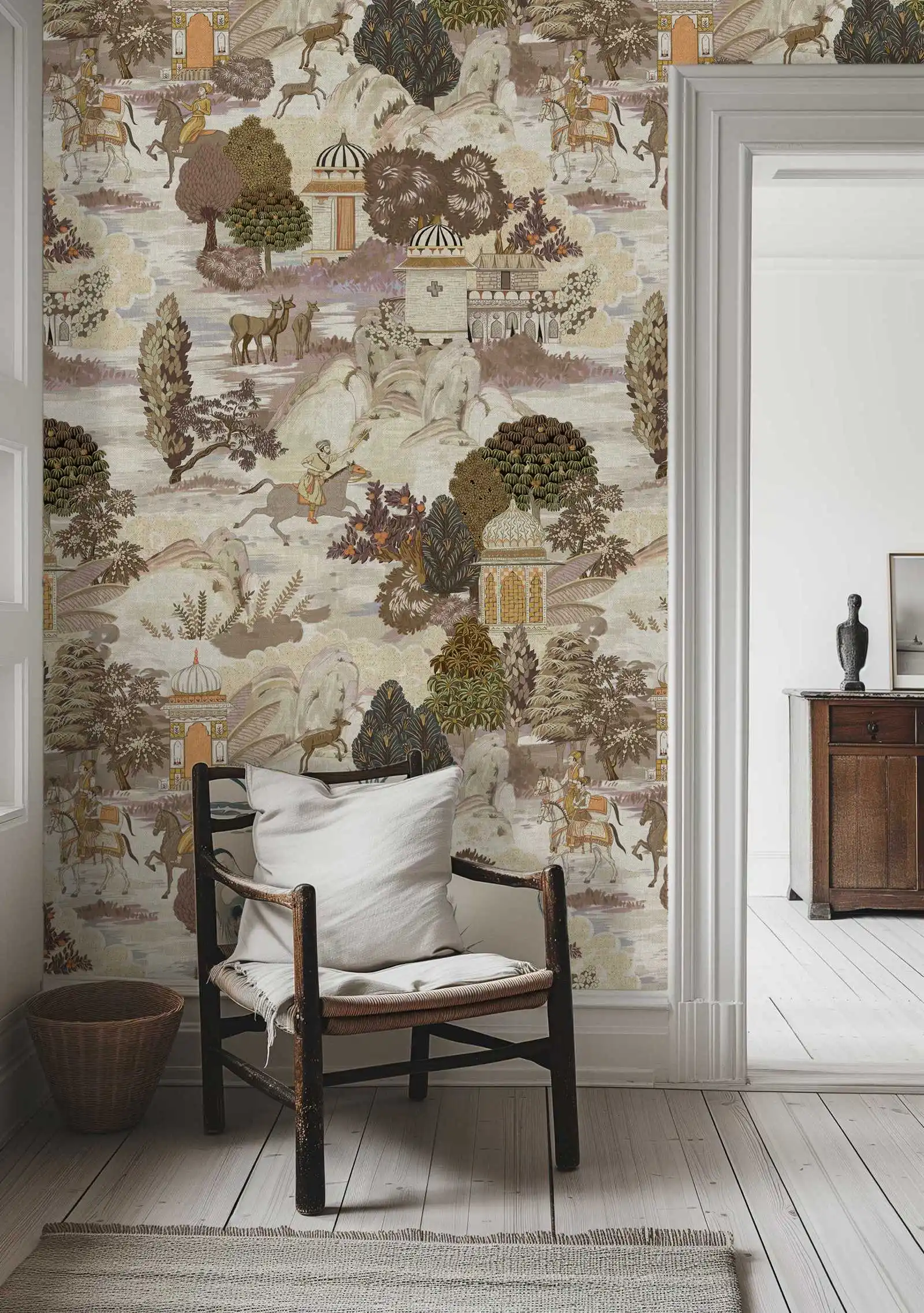 Ancient Chinese Landscape Chinoiserie Wallpaper - Image 2