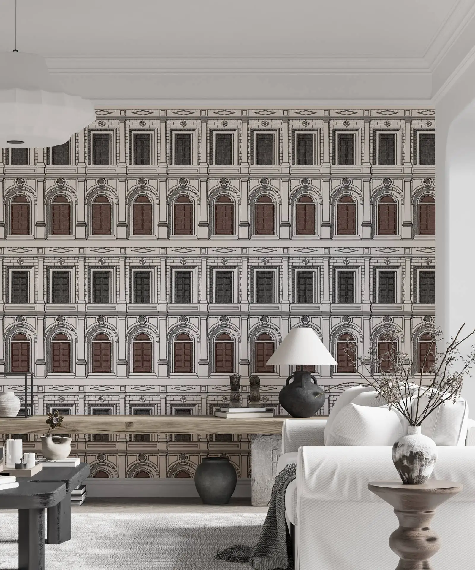 Ancient Palace Columns Mural - Image 2