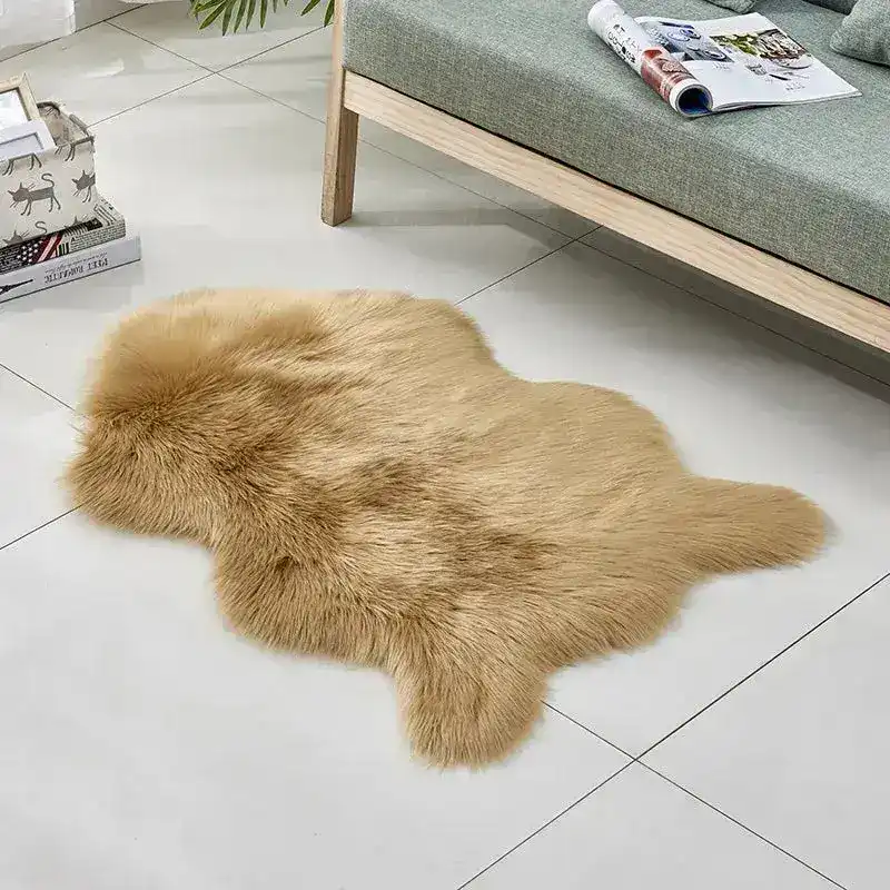 Animal Shaped Faux Fur Accent Rug - Image 6