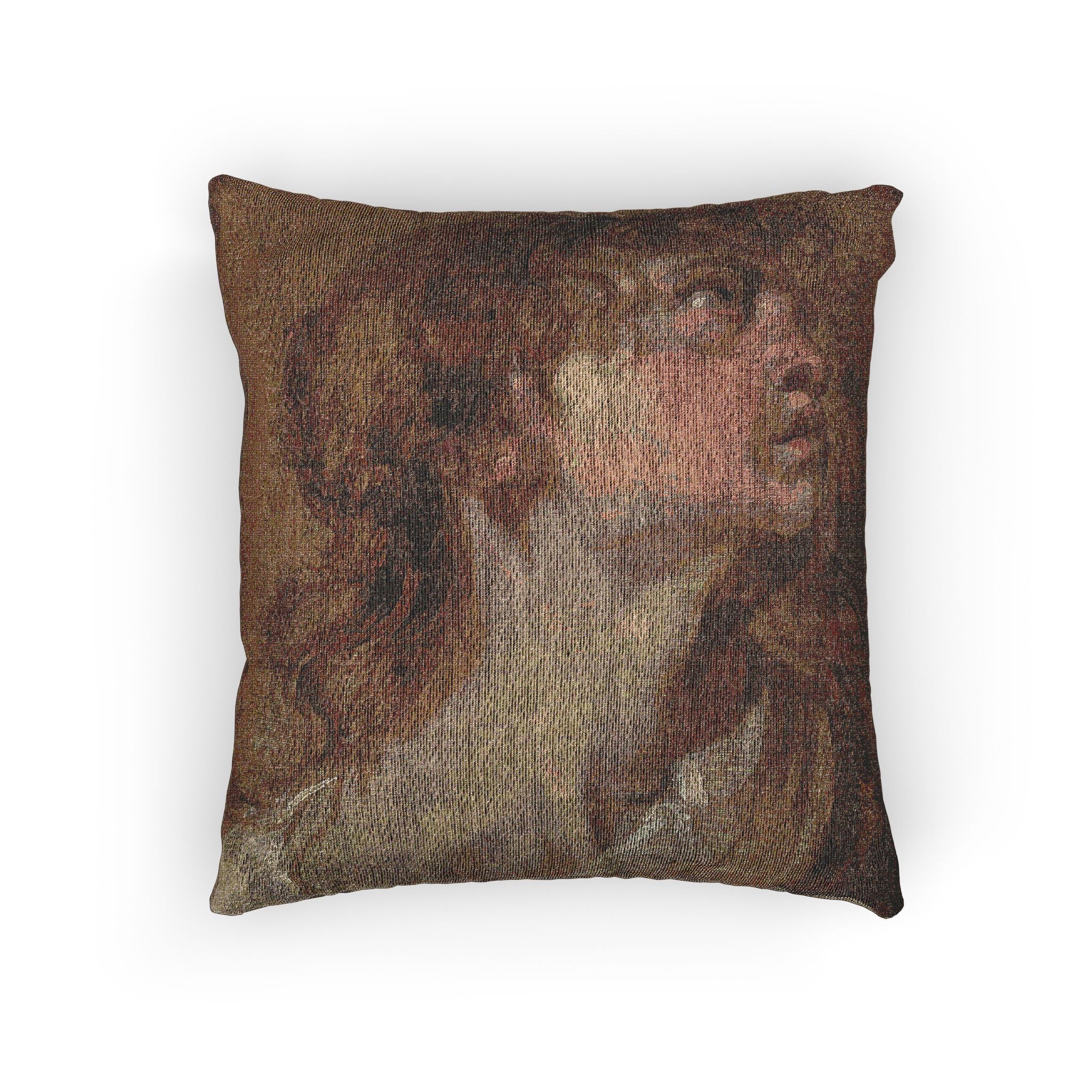 Anthony van Dyck - Head of a Girl | Woven Pillow - Image 3