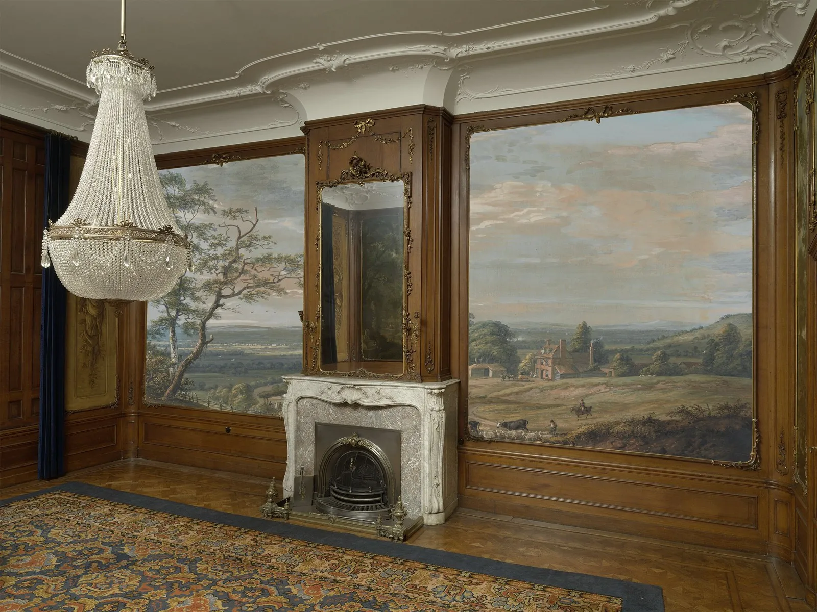 Antique Pastoral Countryside Mural - Image 3