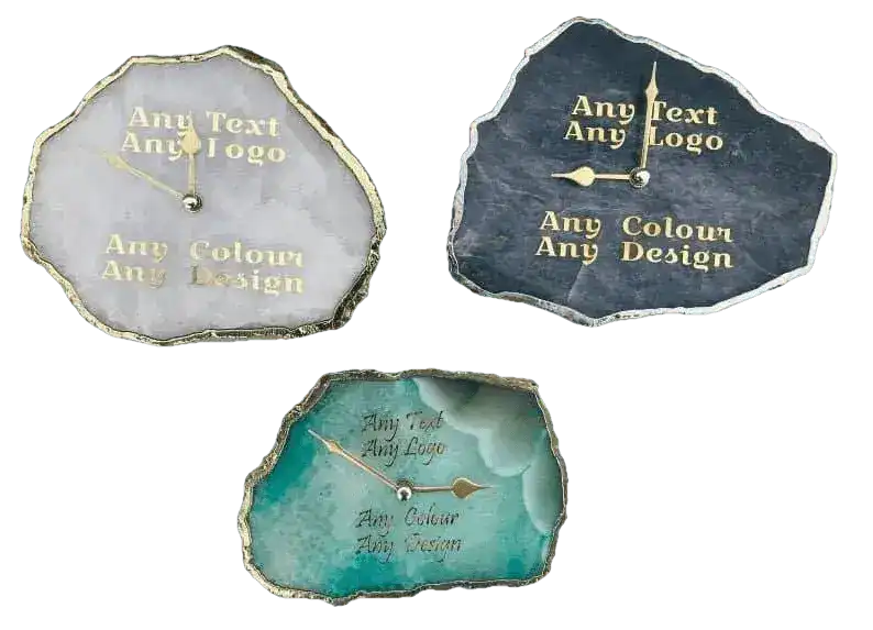 Aqua Agate Desk Wall Clock - Image 8