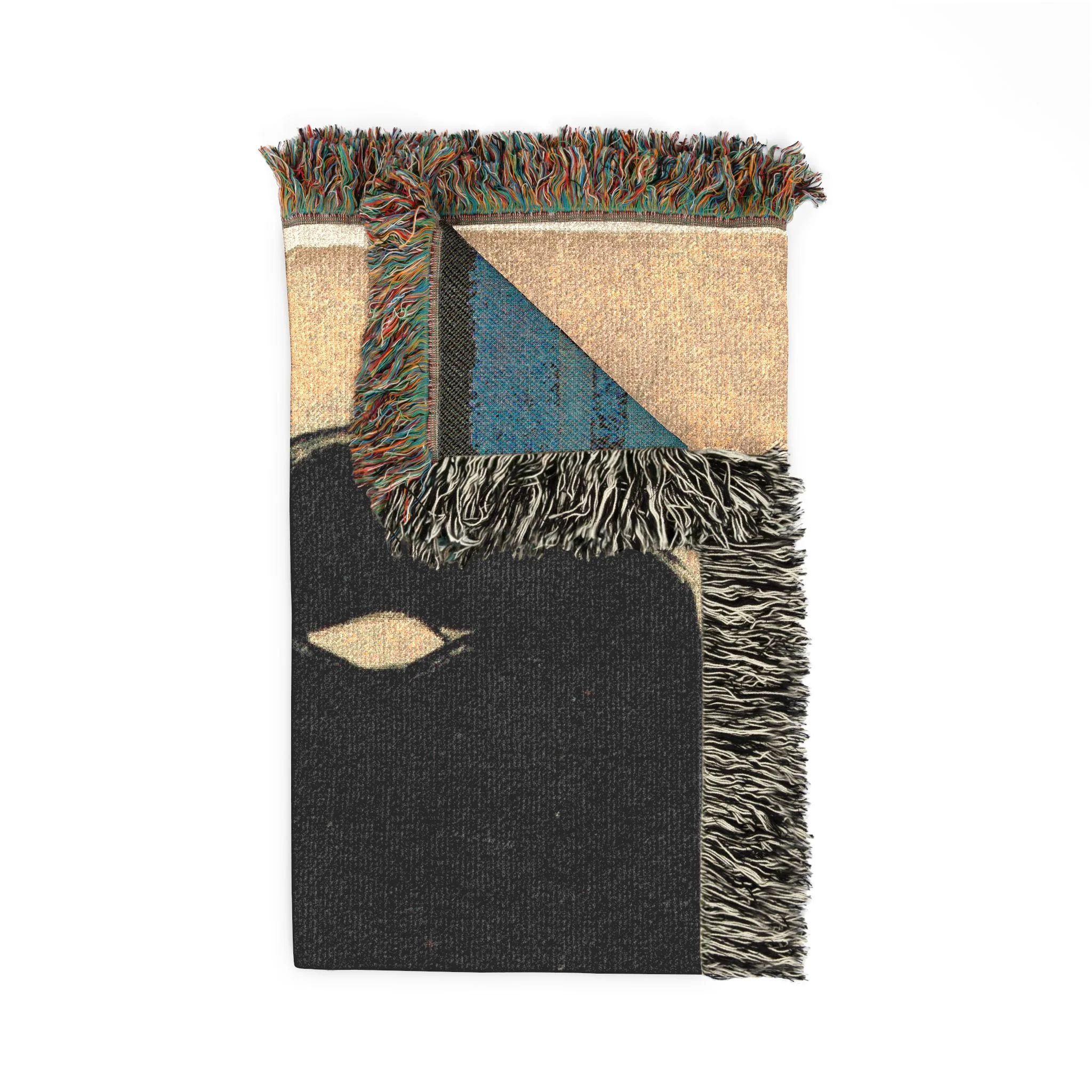 aristide-bruant-red-scarf-toulouse-lautrec | Woven Tapestry Blanket - Image 5
