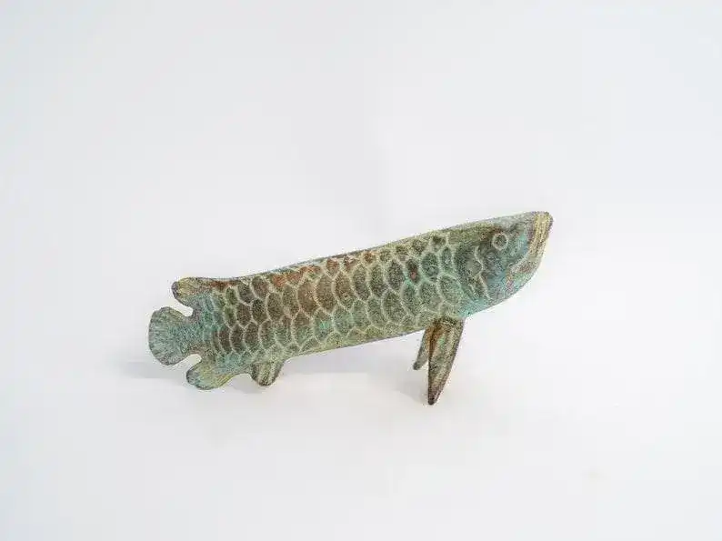 Arowana Fish Miniature Brass Sculpture - Image 2