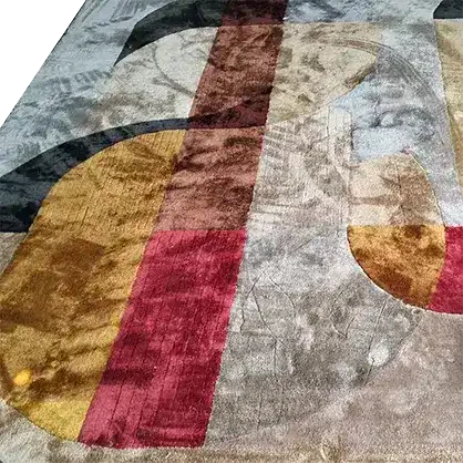 Art Deco Fusion Hand Tufted Rug - Image 4