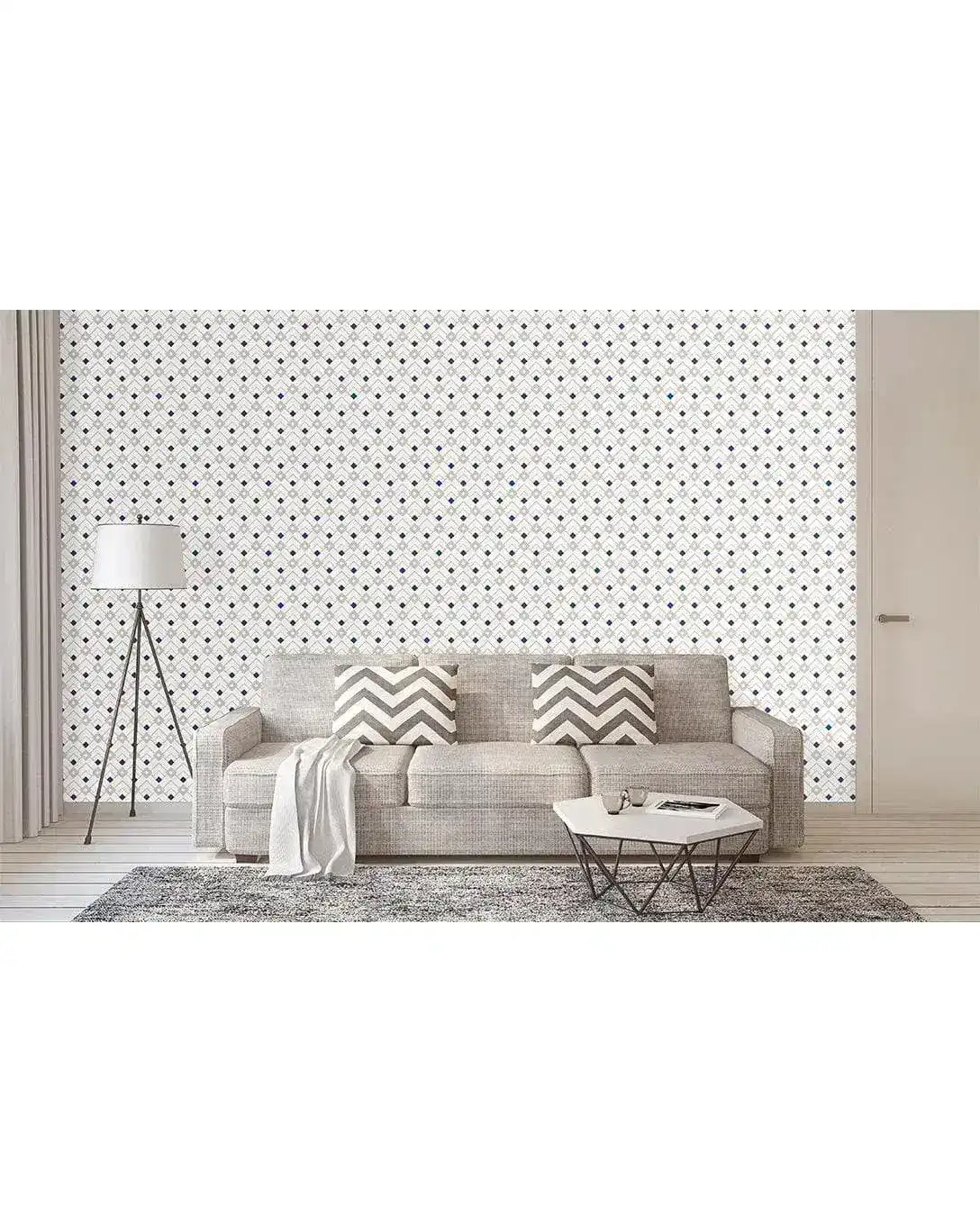 Art Deco Geometric Diamond Removable Wallpaper - Image 5