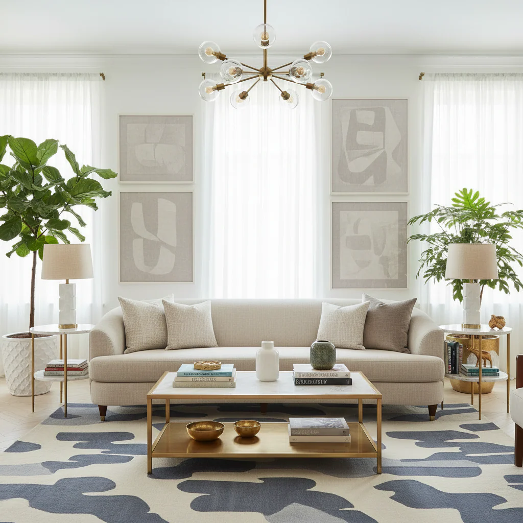Ash Flow Rhythm Hand Tufted Rug - Image 3