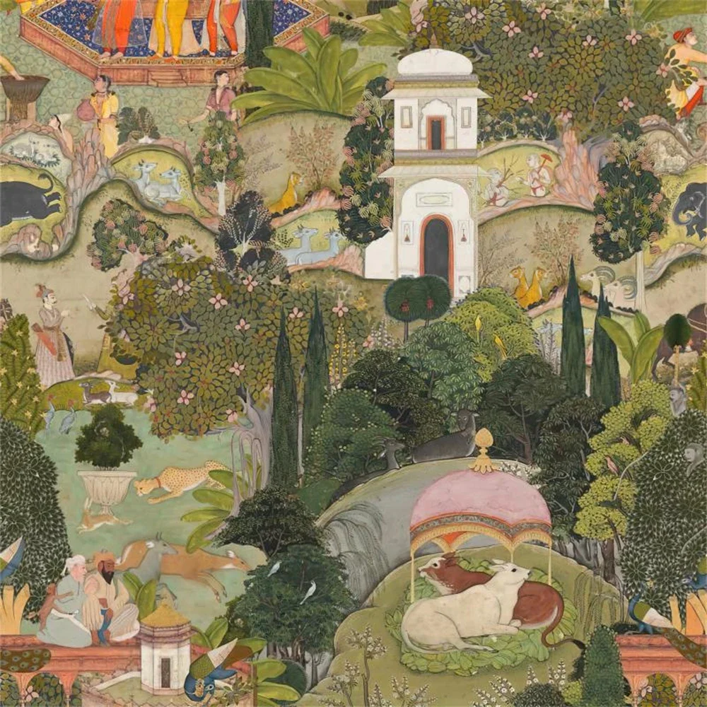 Asian Peacock Botanical Forest Mural - Image 3