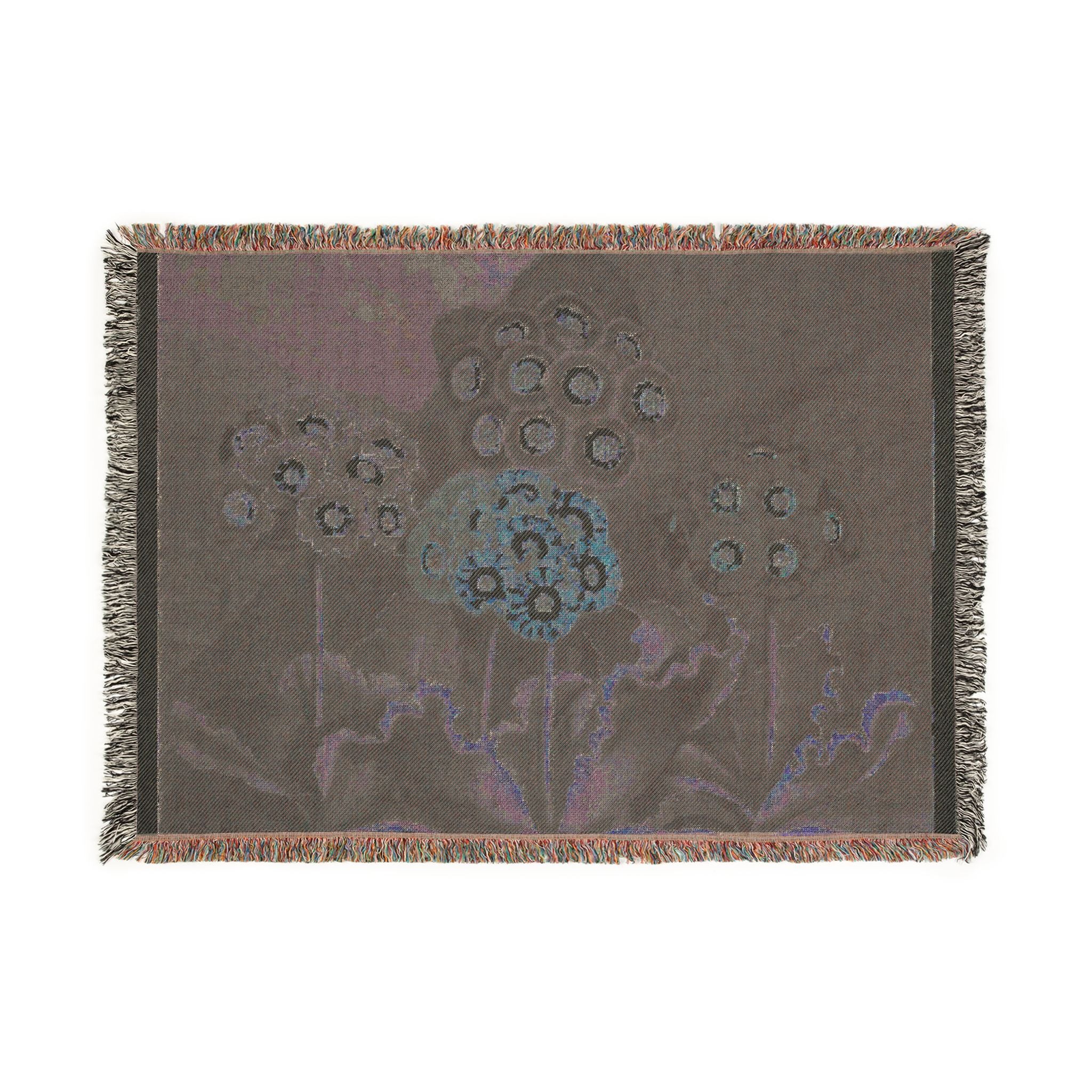 auriculas-the-temple-of-flora-r-j-thornton | Woven Tapestry Blanket - Image 4