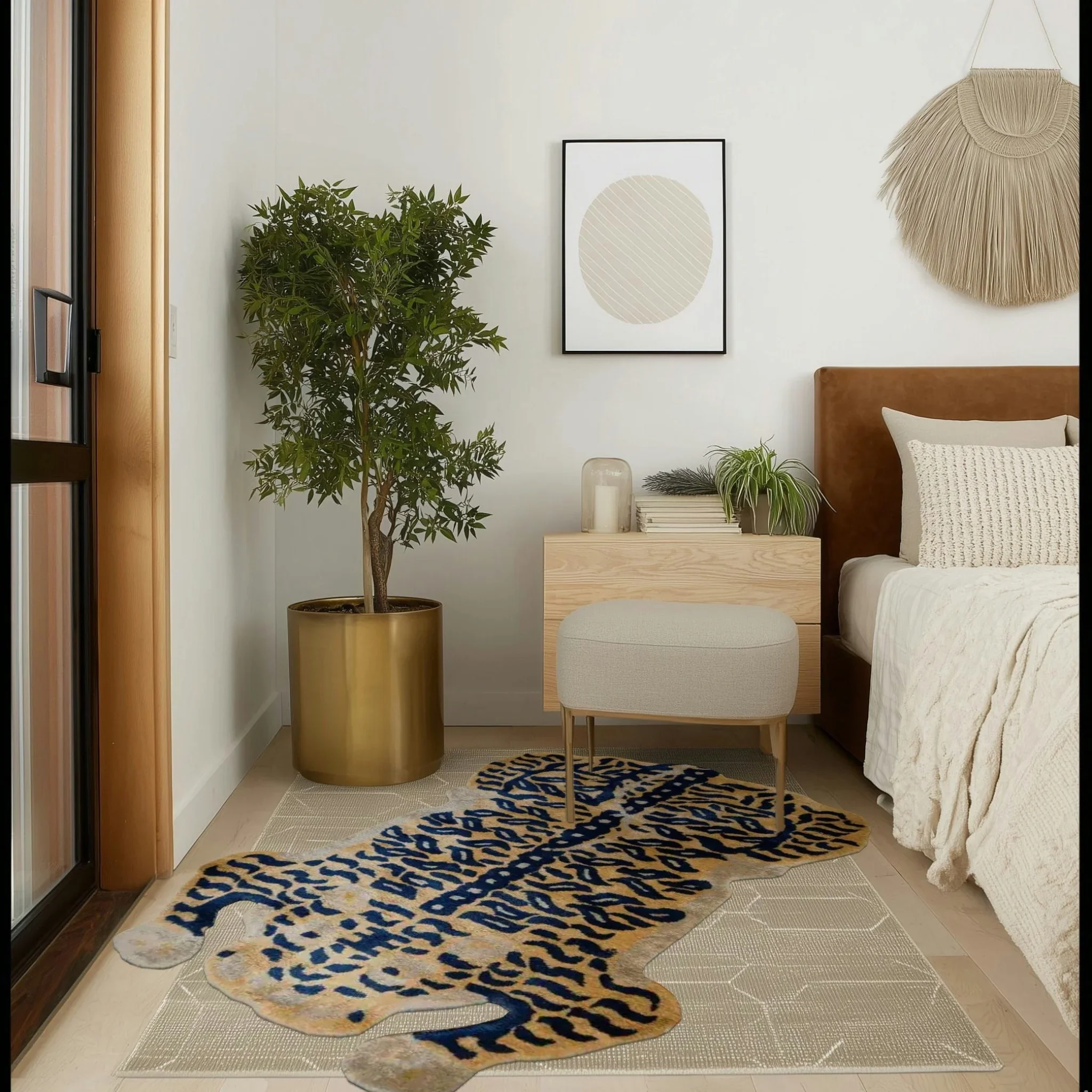 Authentic Tibetan Tiger Hand Tufted Wool Rug - Image 5