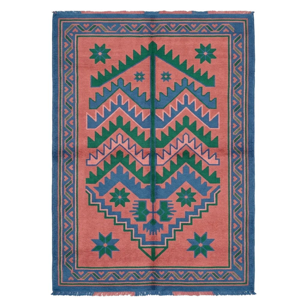Azure Arbor Hand Knotted Rug