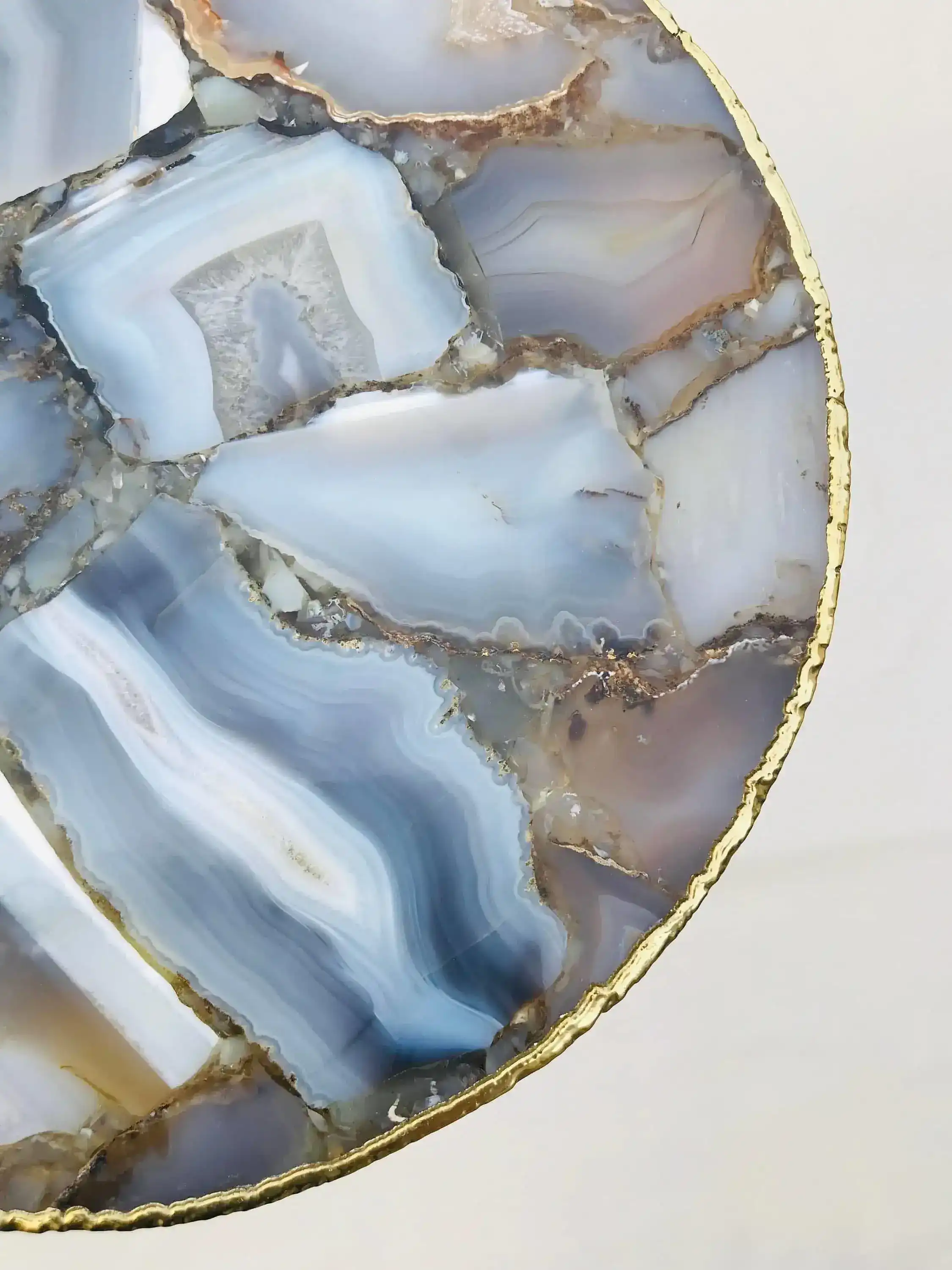 Banded Agate Round Edge Accent Table - Image 8