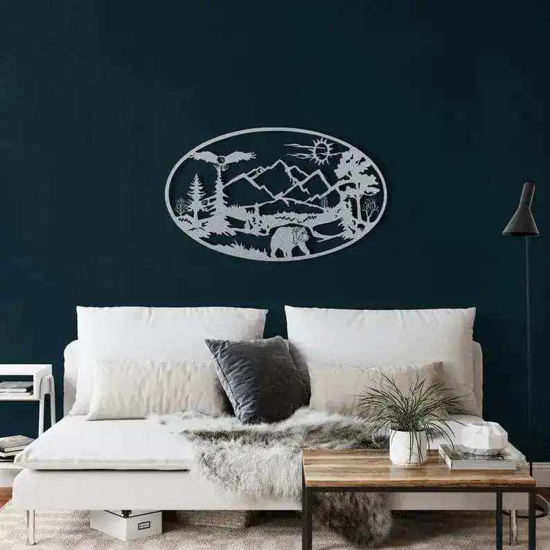 Beer and Mountain Metal Wall Art - Image 2