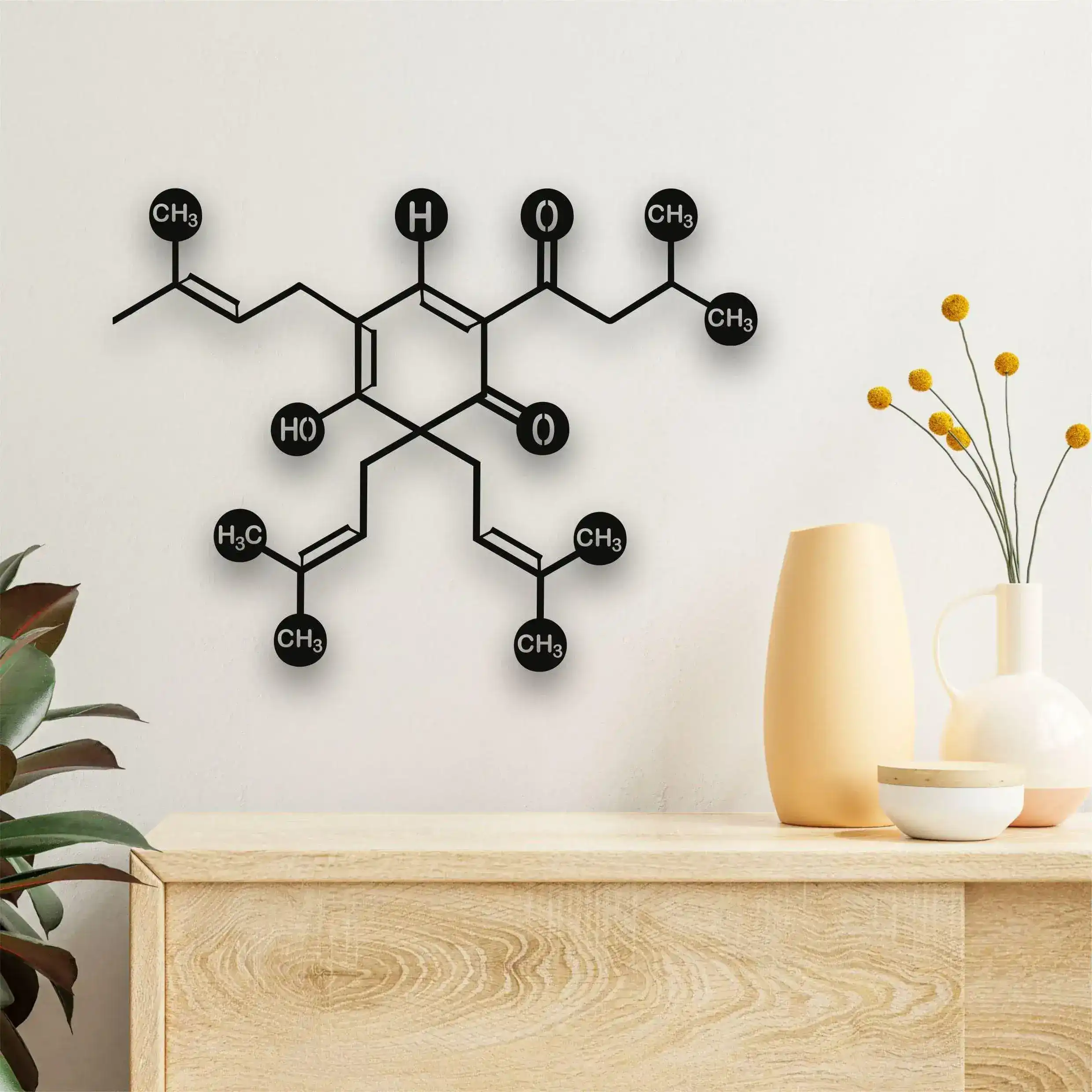 Beer Molecule Metal Wall Art - Image 2