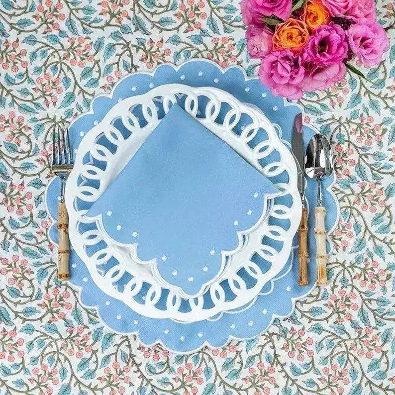 Beige Bliss with White Trim Placemats - Image 5