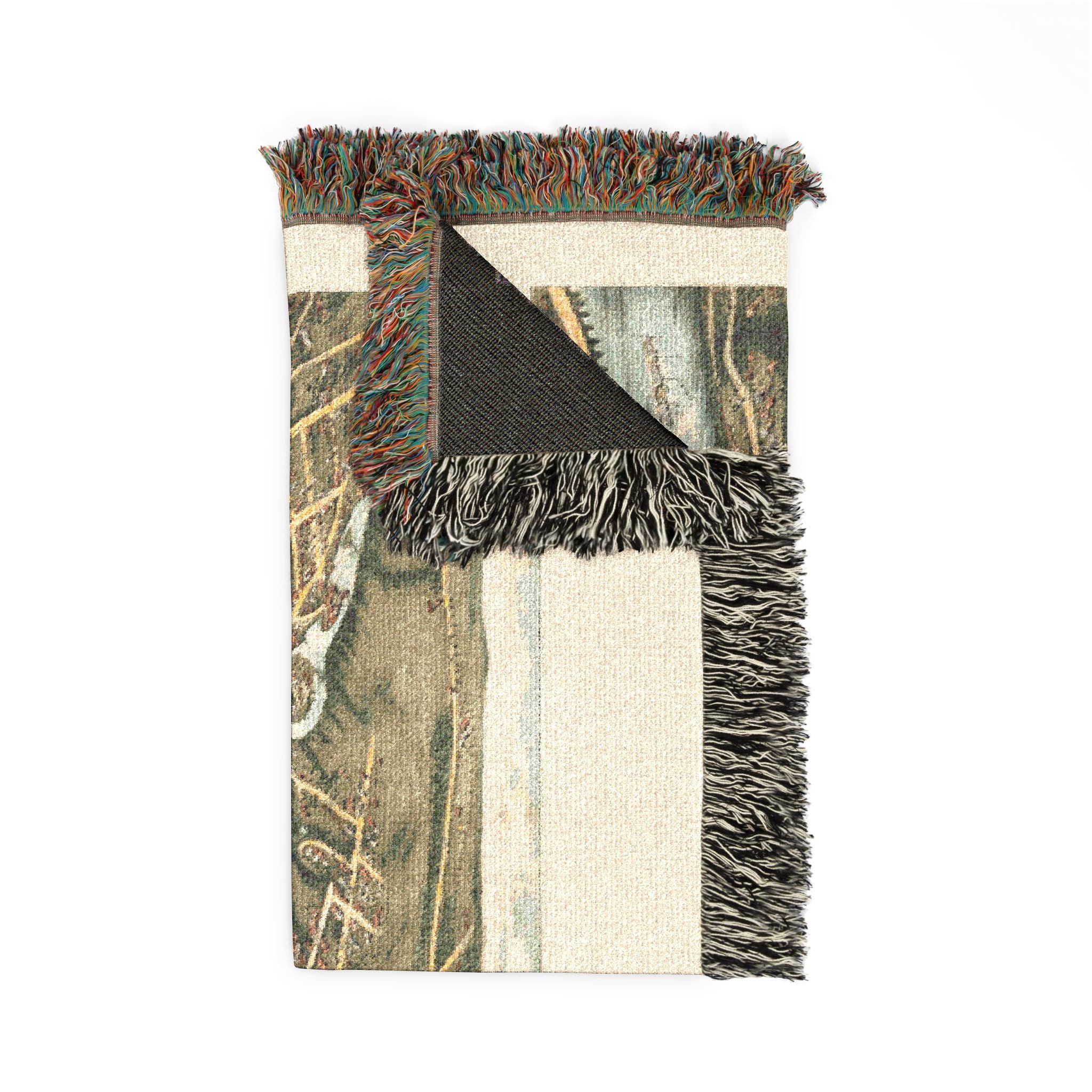 Bird's eye view of Gardiner and Pittston, Kennebec Co., Maine, 1878 Woven Throw Blanket - Image 4