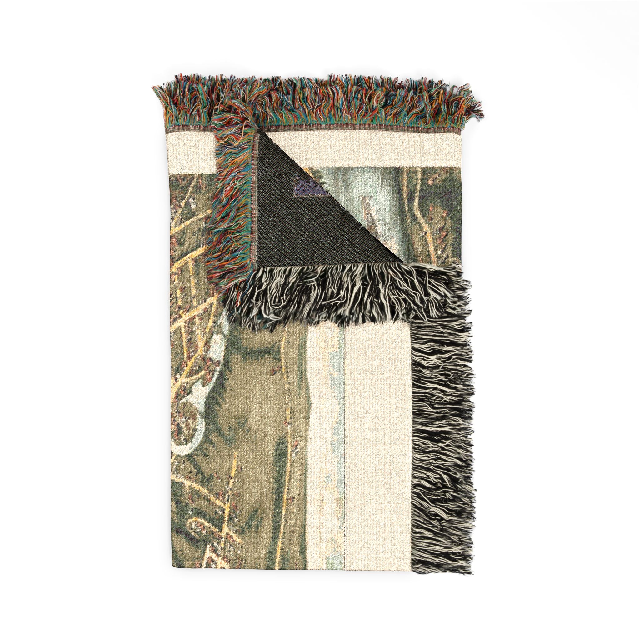 Bird's eye view of Gardiner and Pittston, Kennebec Co., Maine, 1878 Woven Throw Blanket - Image 8