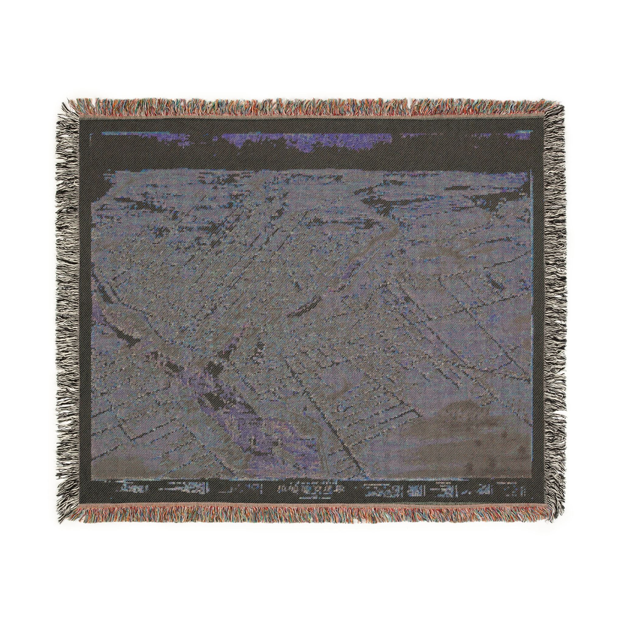 Bird's eye view of the City of Bangor, Penobscot County, Maine, 1875 Woven Throw Blanket - Image 5