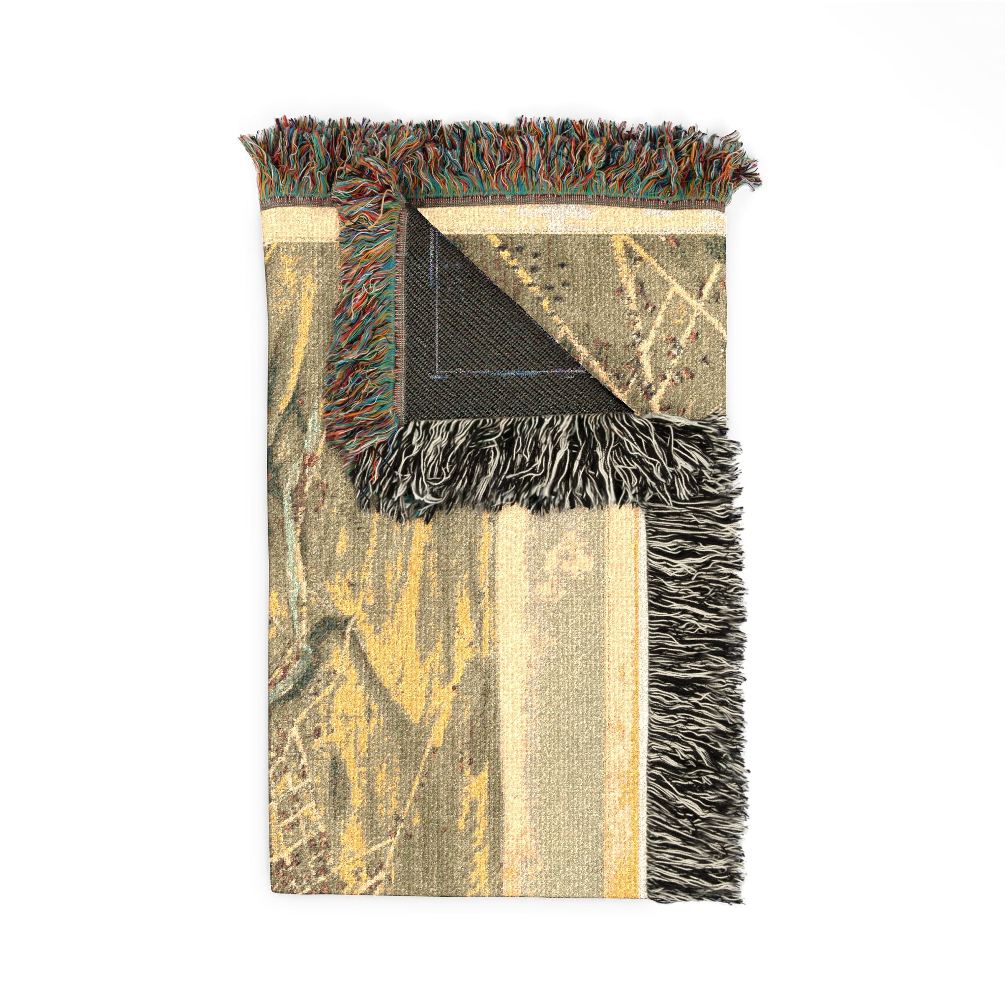 Bird's eye view of the City of Bangor, Penobscot County, Maine, 1875 Woven Throw Blanket - Image 6