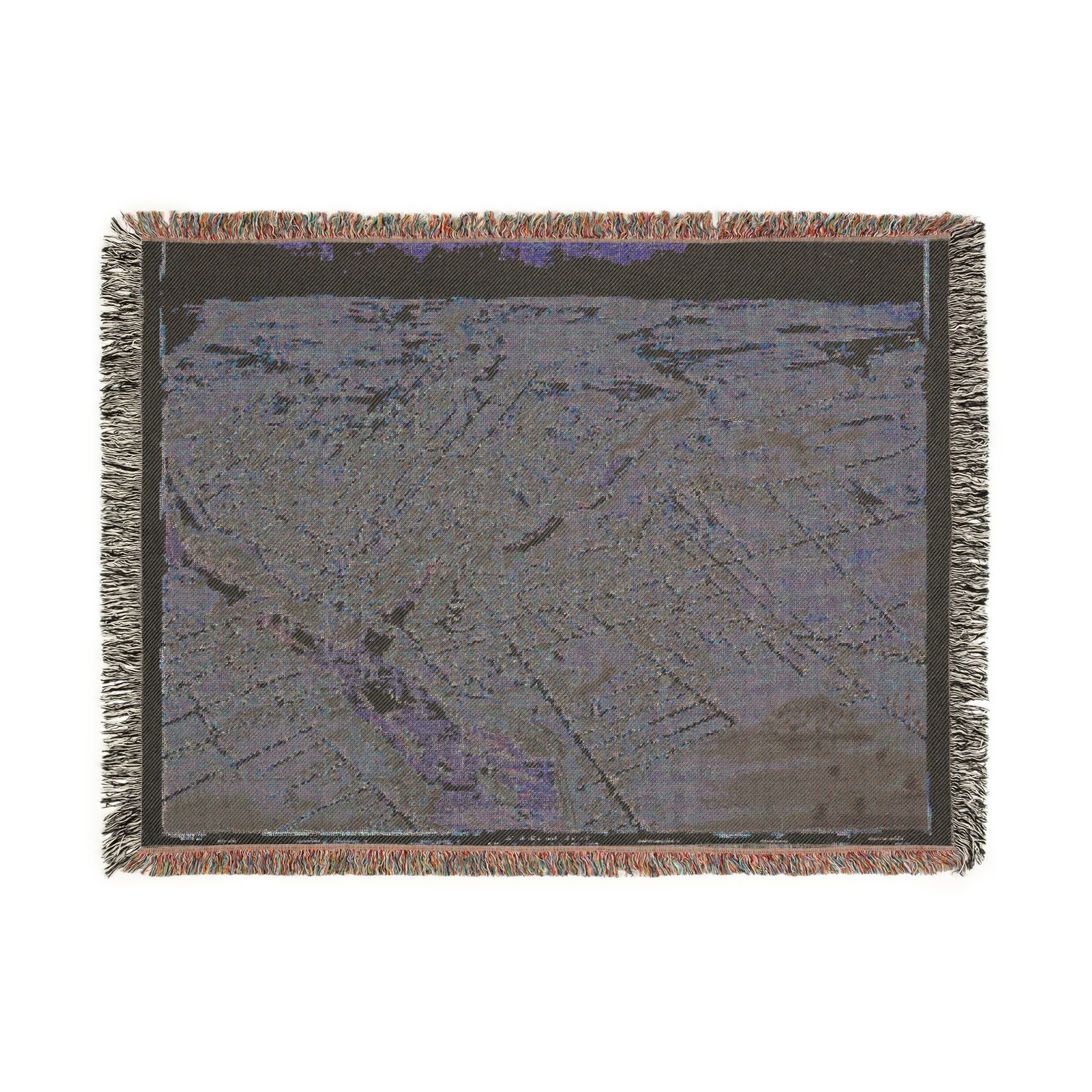 Bird's eye view of the City of Bangor, Penobscot County, Maine, 1875 Woven Throw Blanket - Image 9