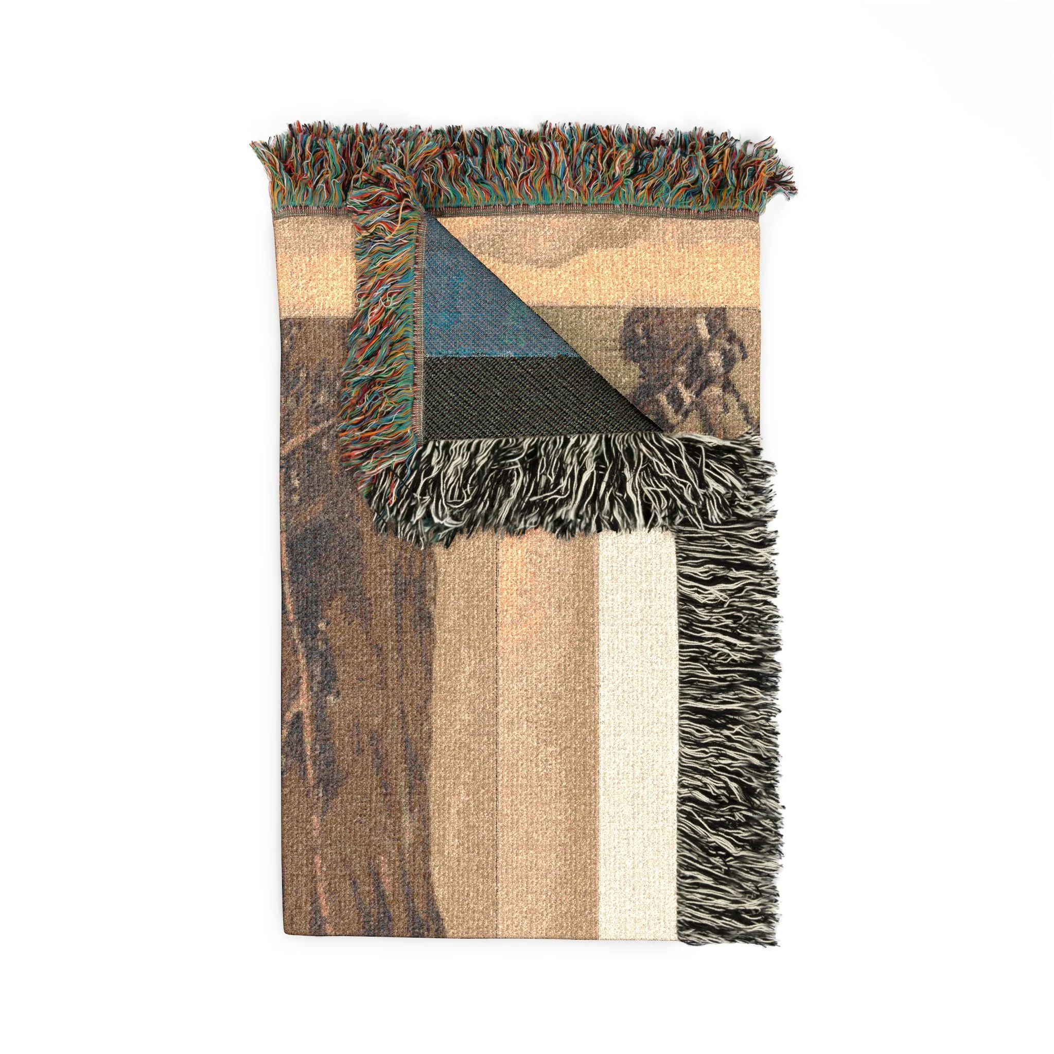 Birds eye view of the village of Wiscasset, Lincoln Co., Maine, 1878 Woven Throw Blanket - Image 4