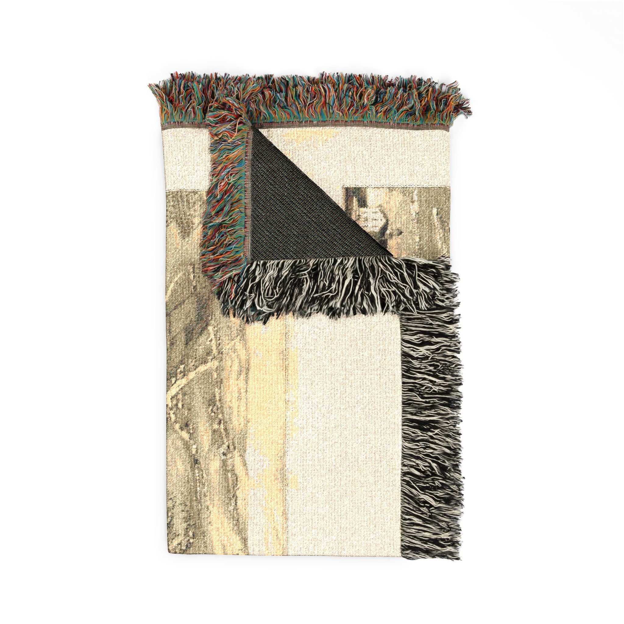 Birds eye view of the villages of New Castle & Damariscotta, Lincoln Co., Maine, 1878 Woven Throw Blanket - Image 4